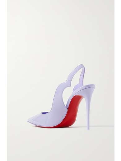 Lilac Hot Chick Sling patent-leather slingback pumps | CHRISTIAN LOUBOUTIN | NET-A-PORTER