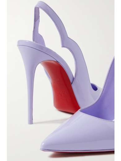 Hot Chick Sling Patent Slingback Pumps 100
