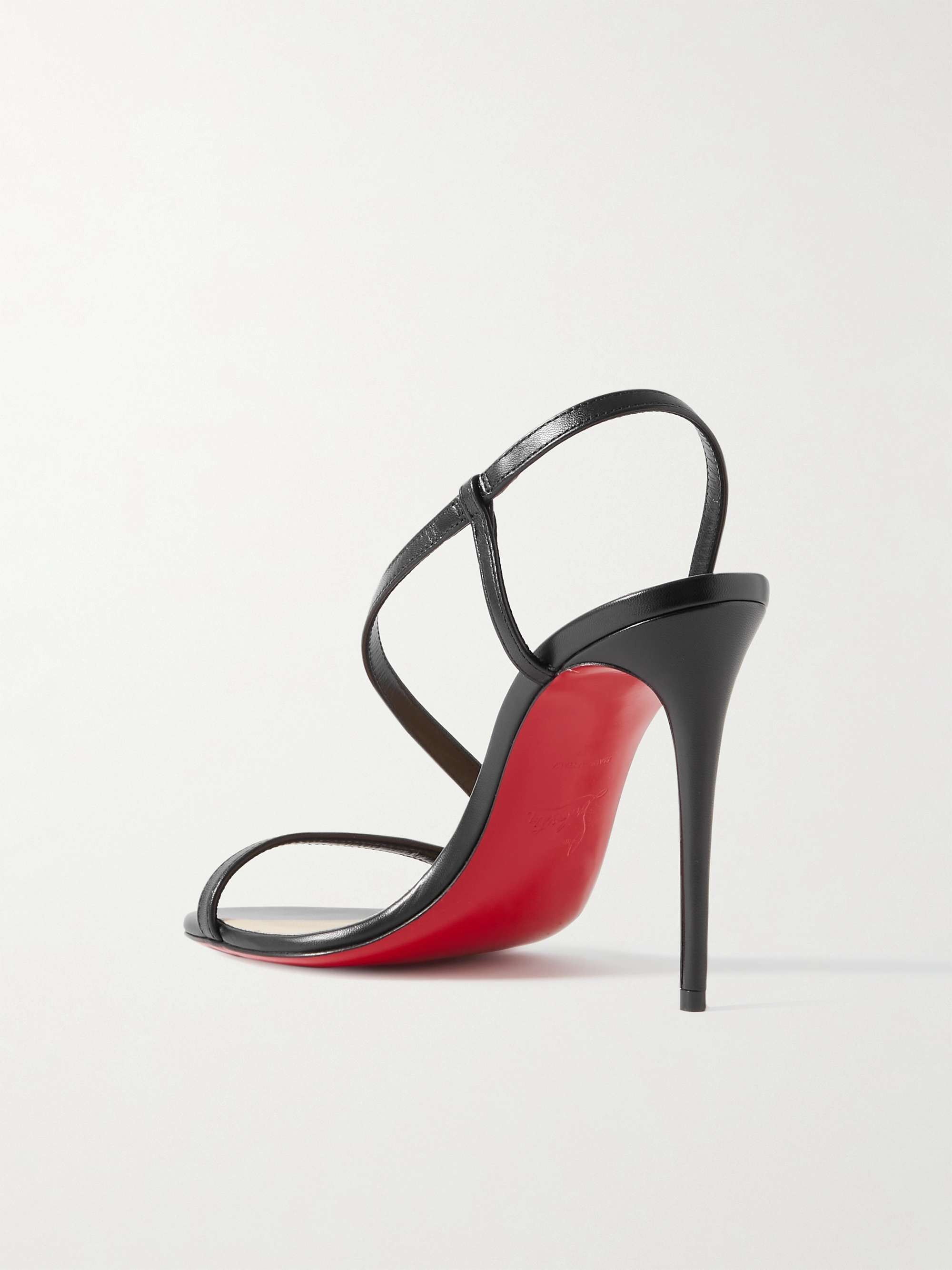 CHRISTIAN LOUBOUTIN Rosalie 100 PVC-trimmed leather sandals