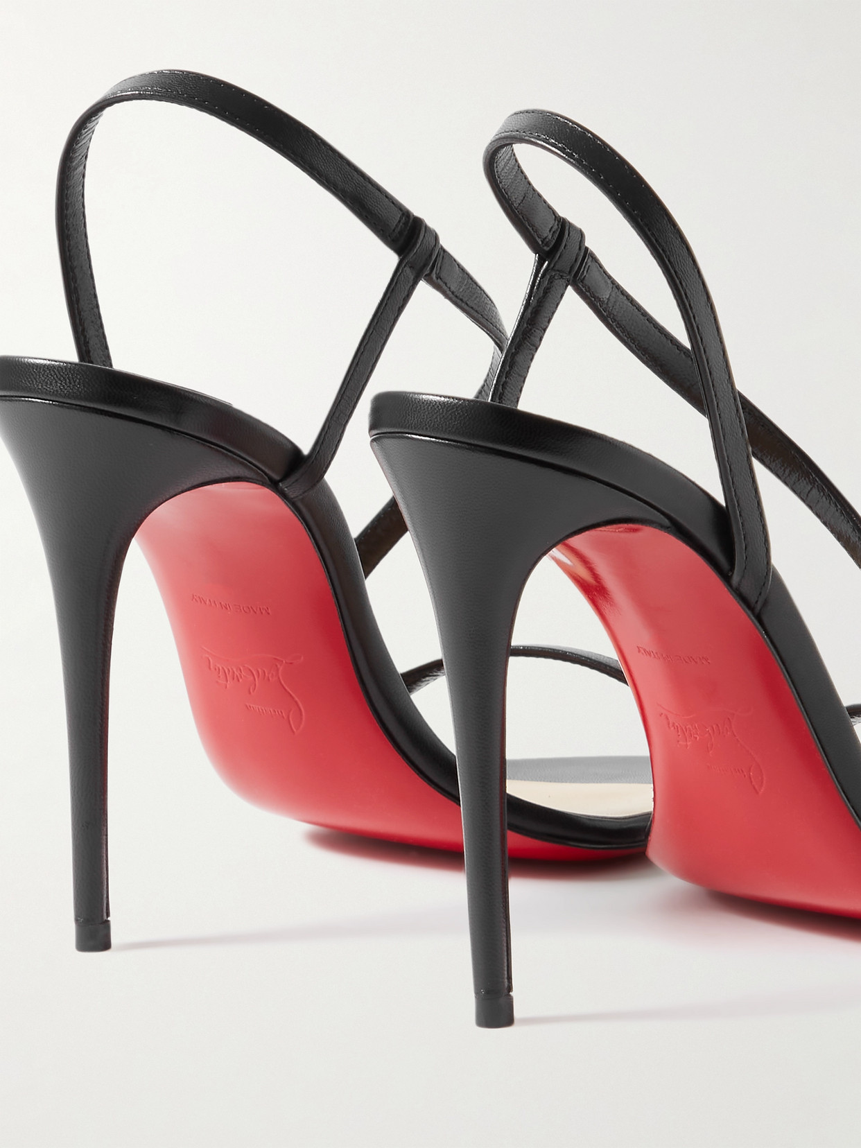 CHRISTIAN LOUBOUTIN ROSALIE 100 LEATHER SANDALS
