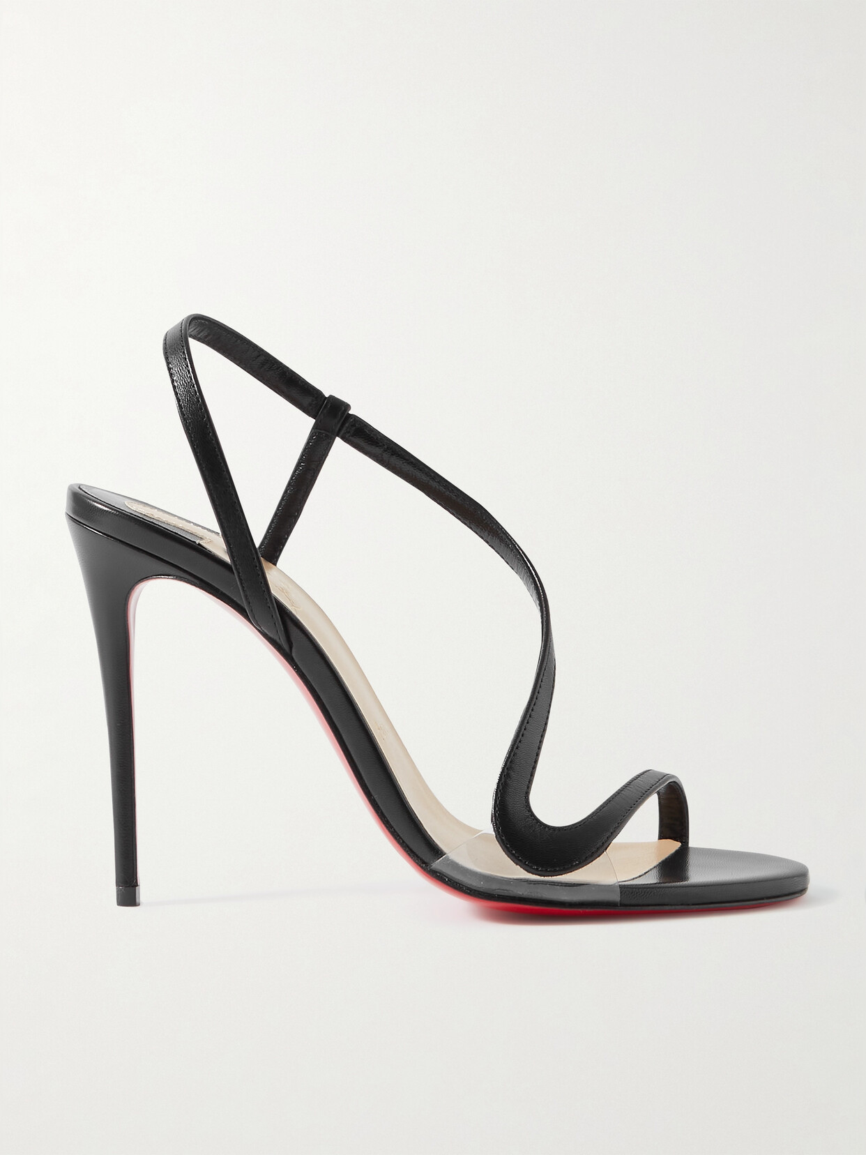 Shop Christian Louboutin Rosalie 100 Leather Sandals In Black