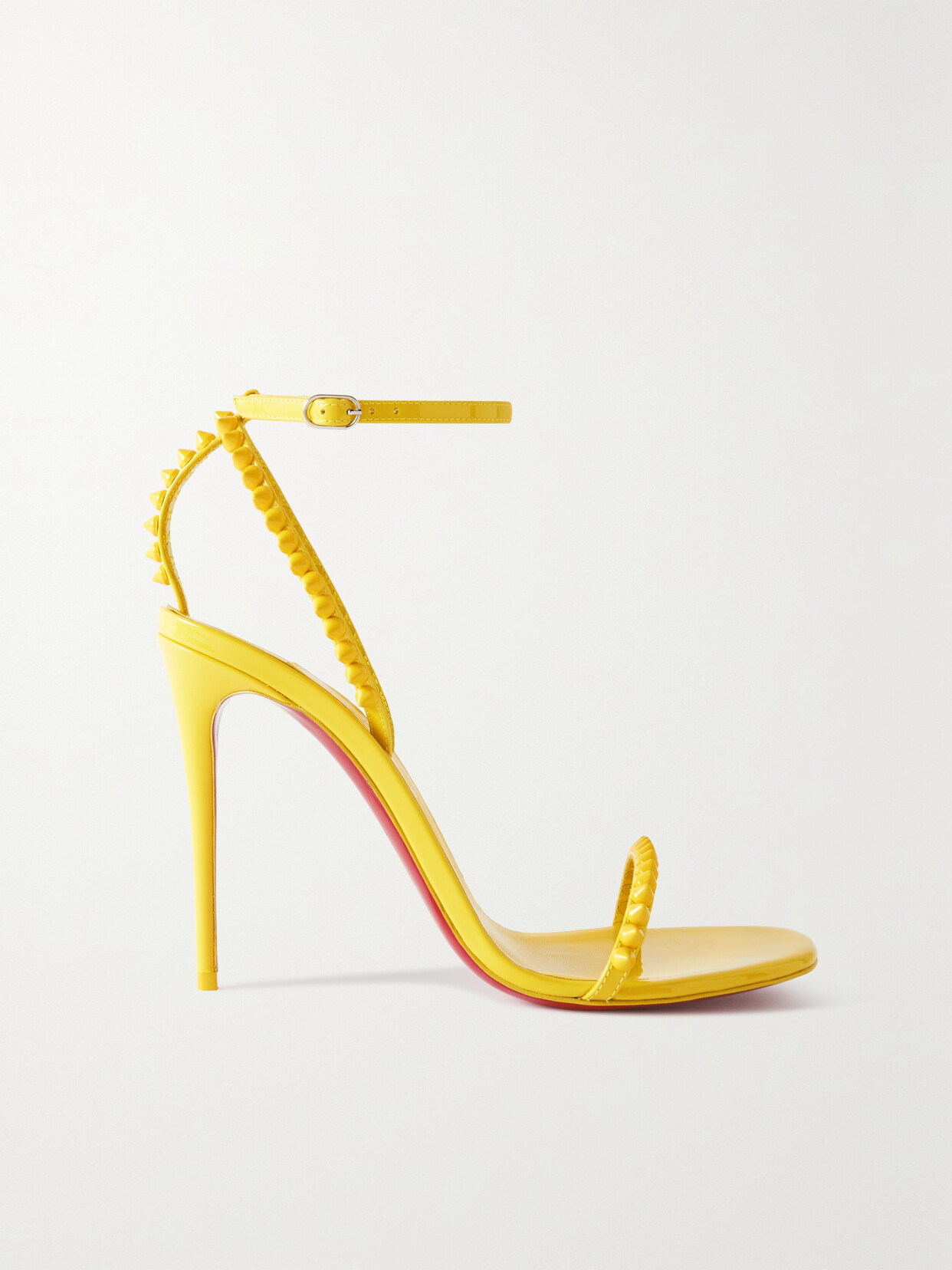 Christian Louboutin So Me 100 Spiked Leather Sandals - Yellow