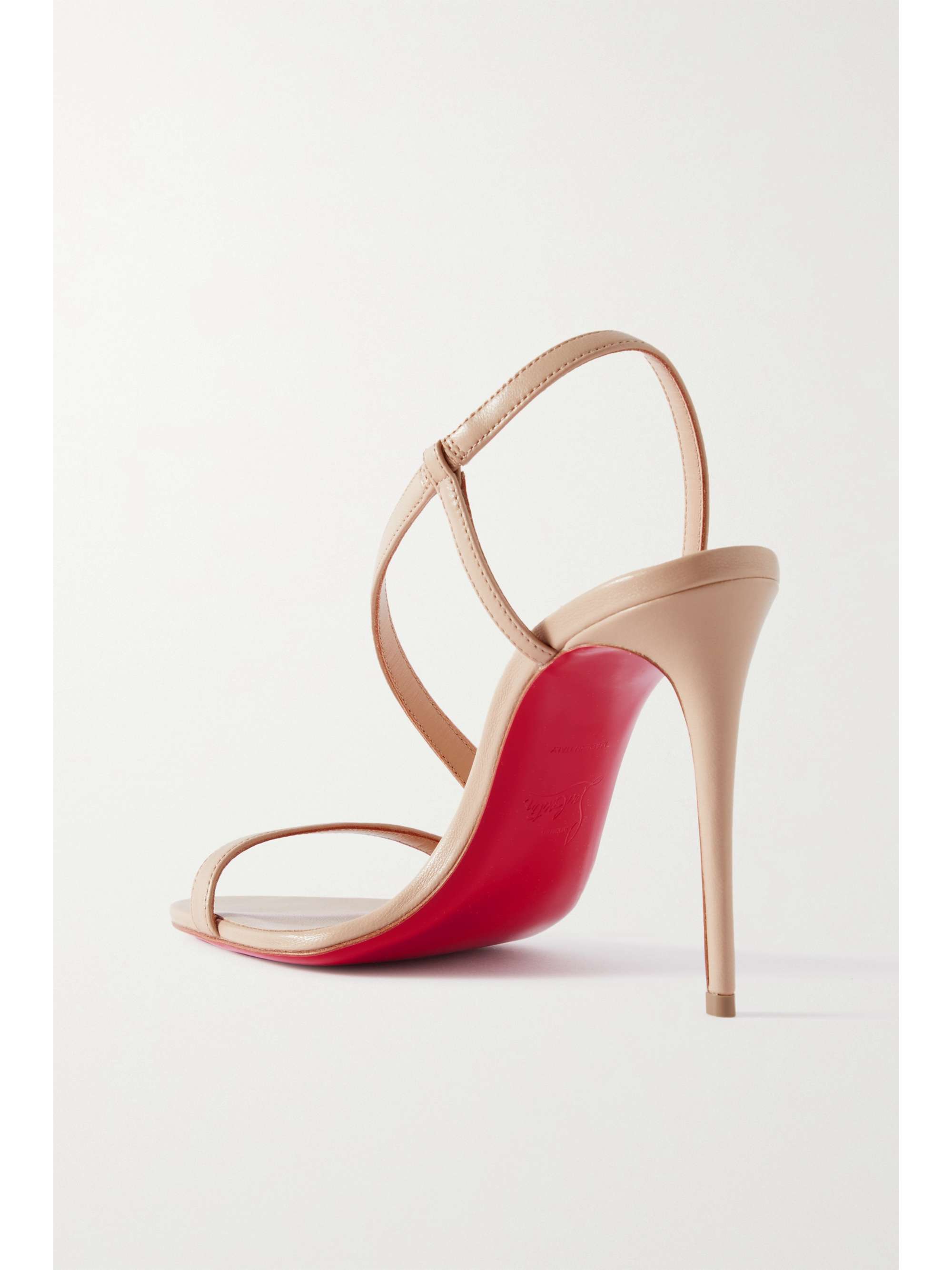 CHRISTIAN LOUBOUTIN Rosalie 100 PVC-trimmed leather sandals | NET-A-PORTER