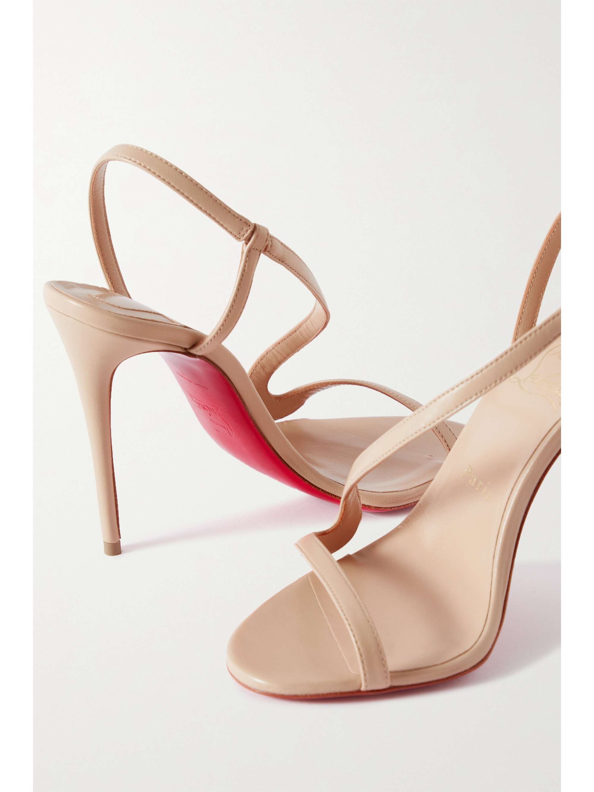 CHRISTIAN LOUBOUTIN Rosalie 100 PVC-trimmed leather sandals