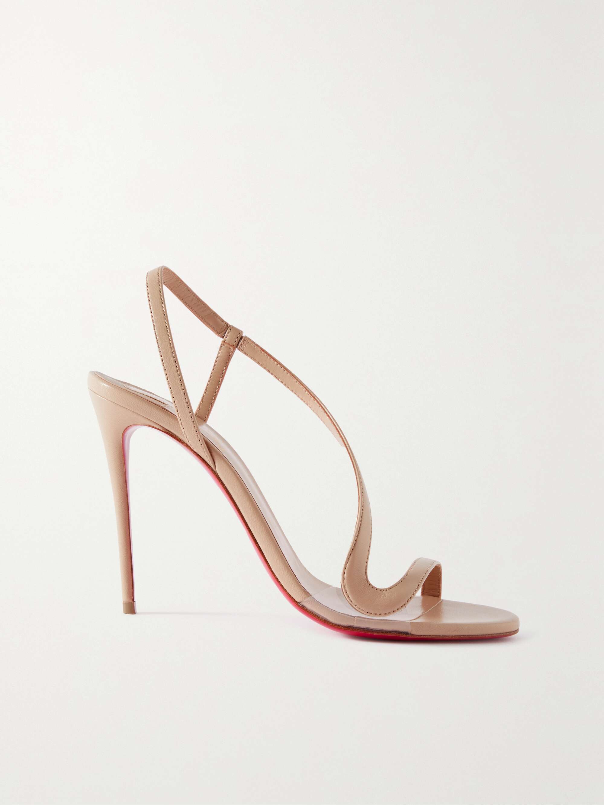 CHRISTIAN LOUBOUTIN Rosalie 100 PVC-trimmed leather sandals | NET-A-PORTER