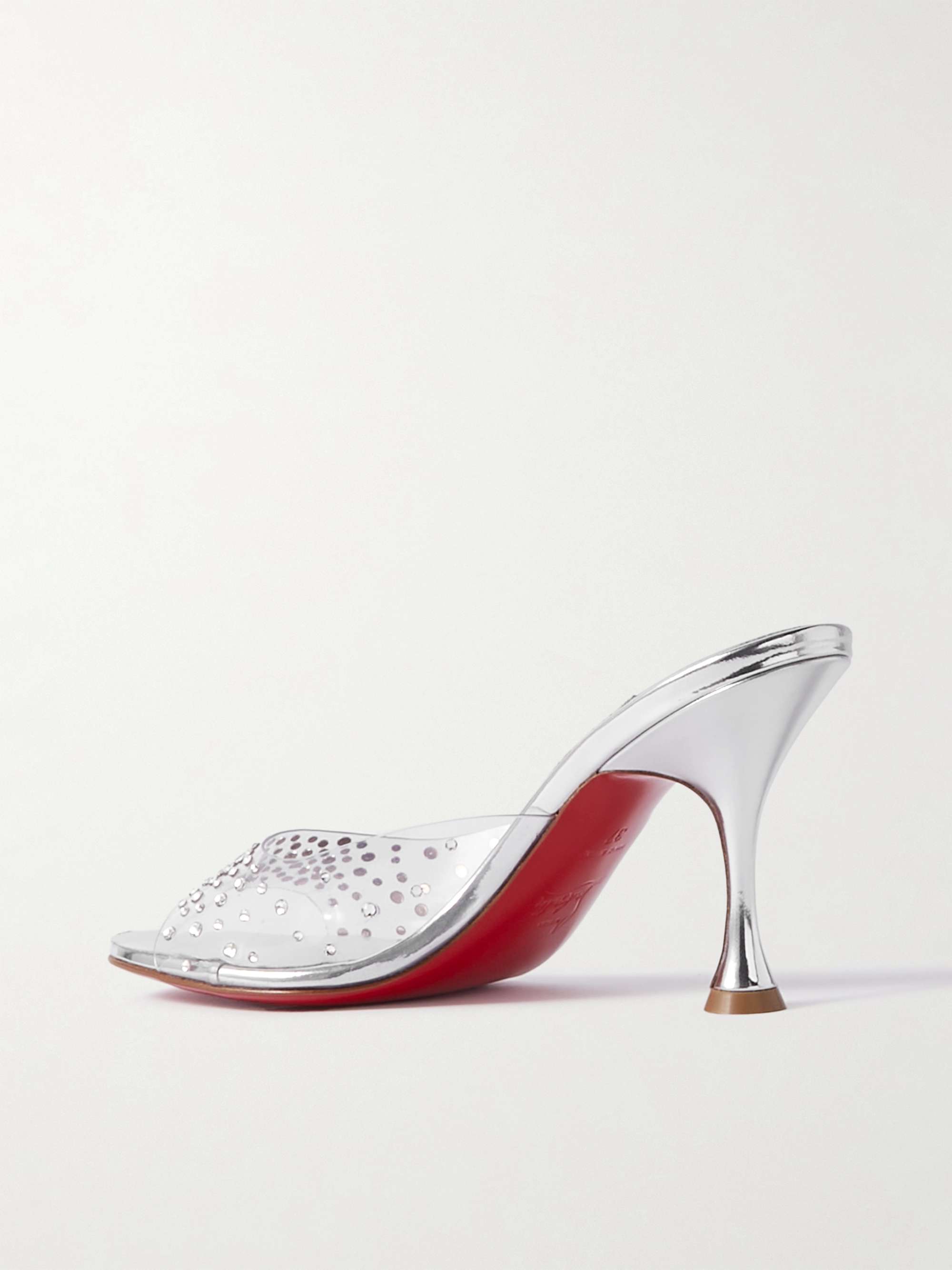 CHRISTIAN LOUBOUTIN Degramule Strass 85 crystal-embellished PVC mules