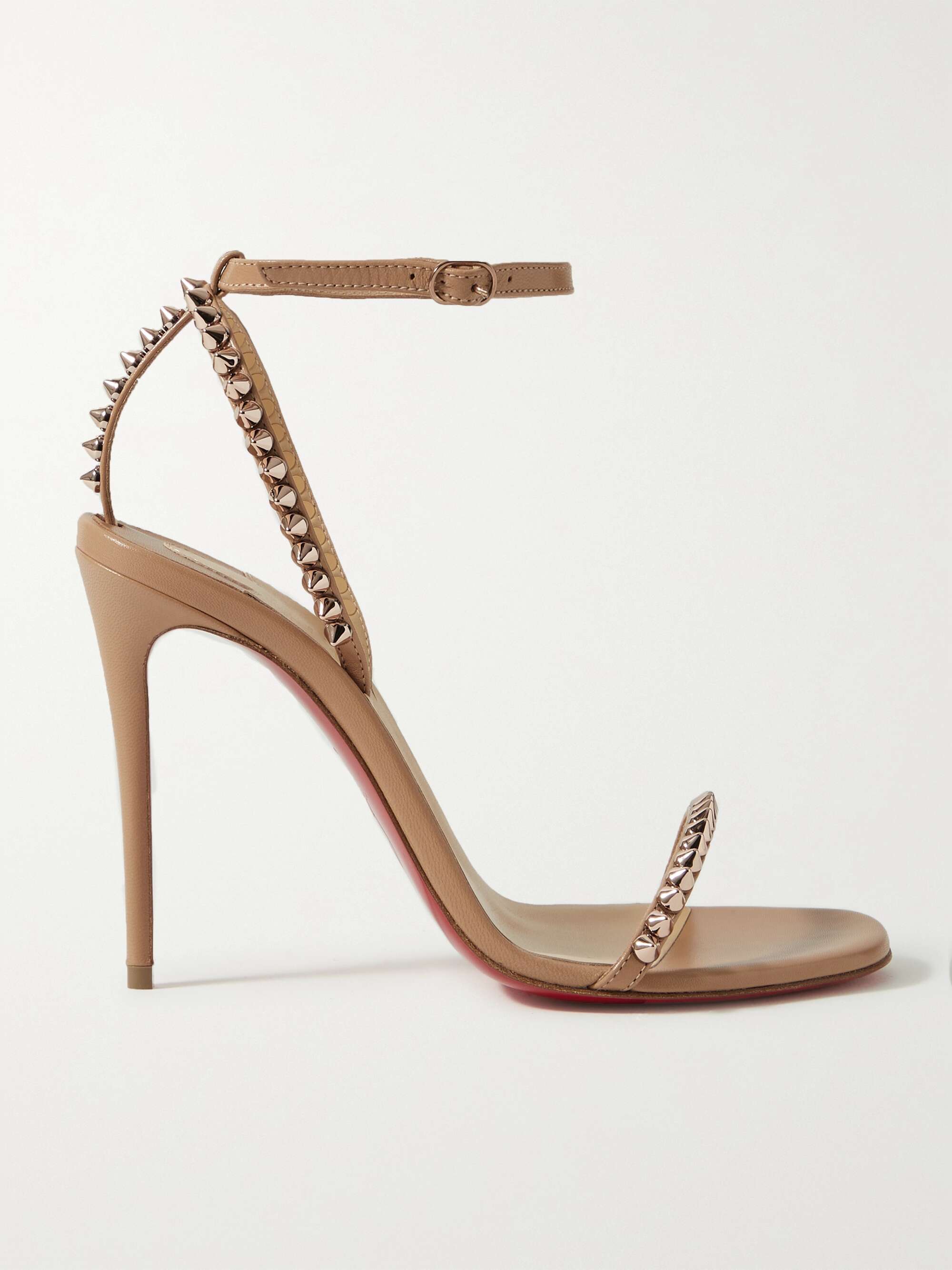 Christian Louboutin - So Me 100 Studded Leather Sandals - Black - IT40.5 - Net A Porter