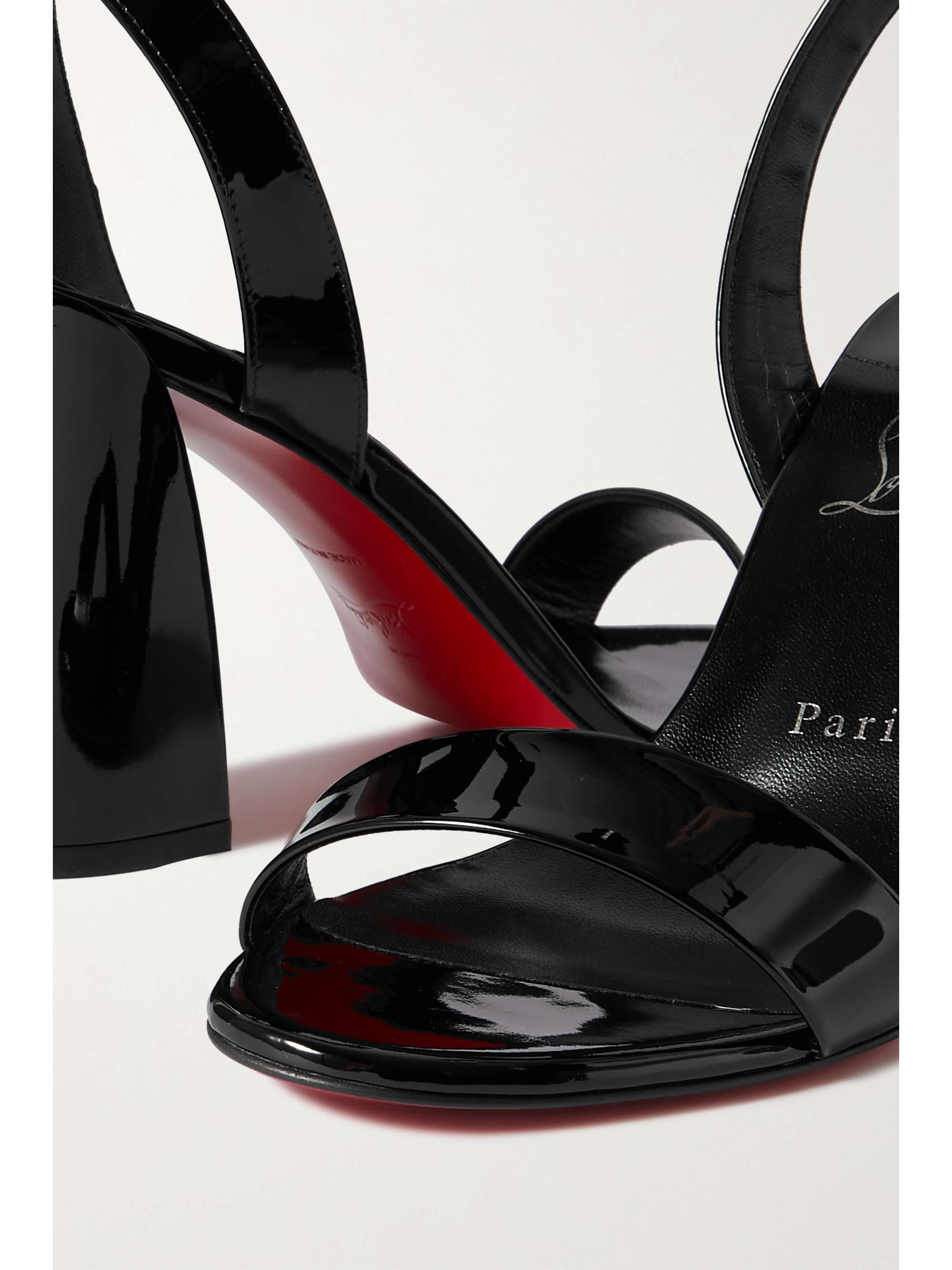 Christian Louboutin Miss Sabina Patent Sandals 85 - Black - 35