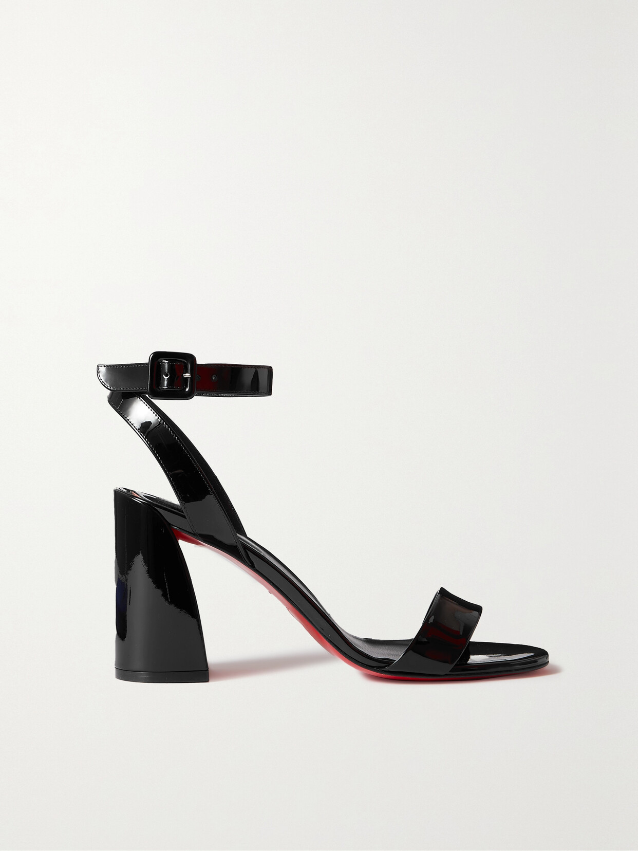 Christian Louboutin Miss Sabina 85 Patent-leather Sandals In Black