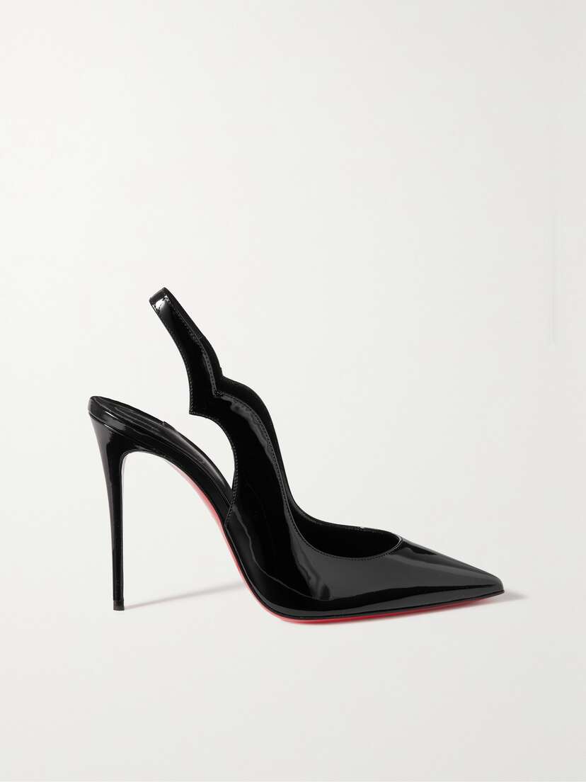 Christian Louboutin Hot Chick Sling 100 Patent-leather Slingback Pumps