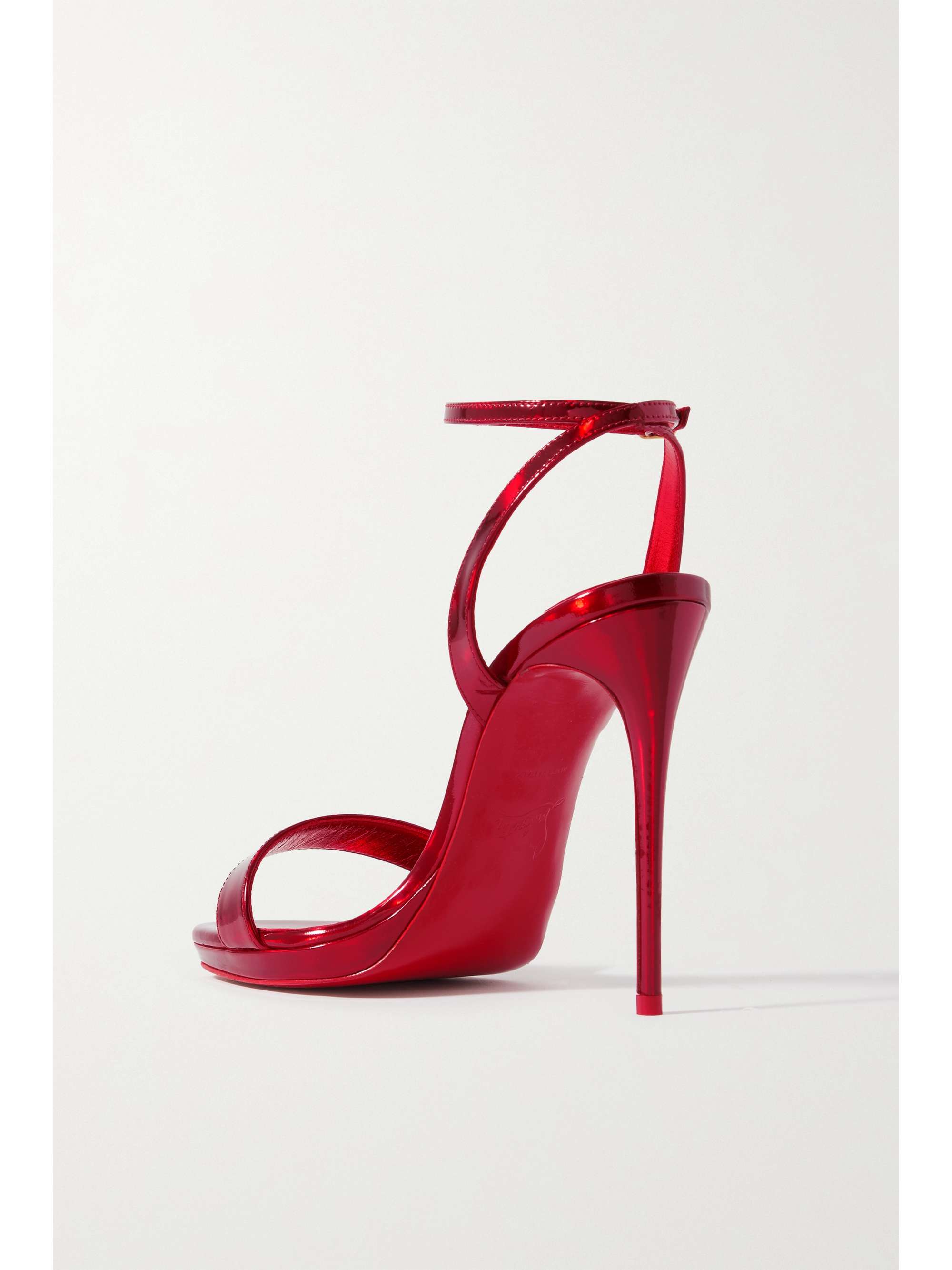 CHRISTIAN LOUBOUTIN Loubi Queen 120 metallic patent-leather sandals
