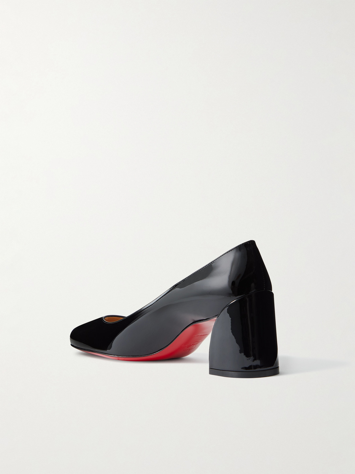 Shop Christian Louboutin Miss Sab 55 Patent-leather Pumps In Black