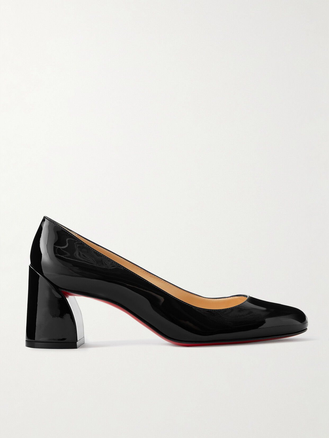 Shop Christian Louboutin Miss Sab 55 Patent-leather Pumps In Black