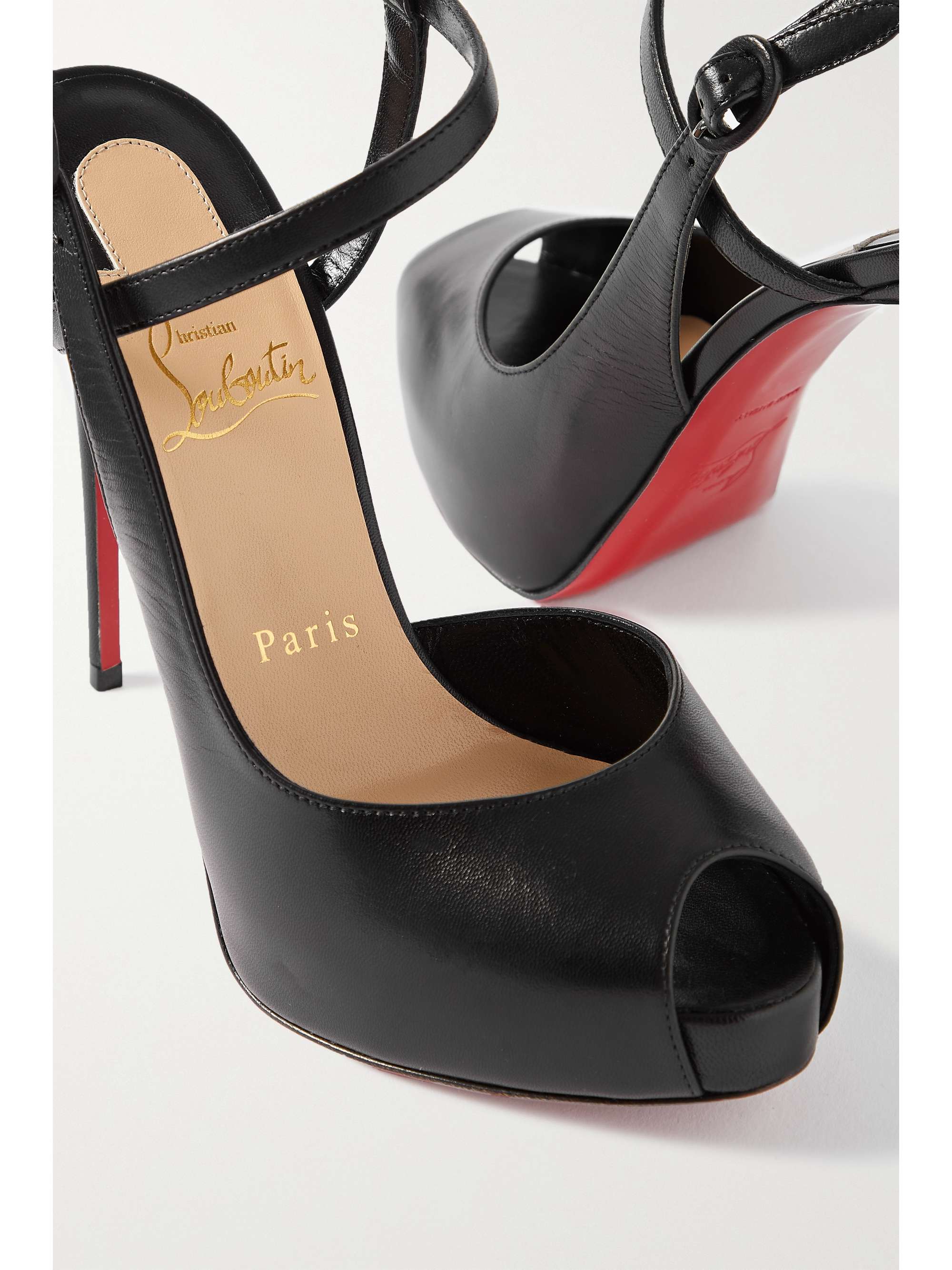CHRISTIAN LOUBOUTIN حذاء بامب Jenlove Alta من الجلد مع كعب بارتفاع 120 مم