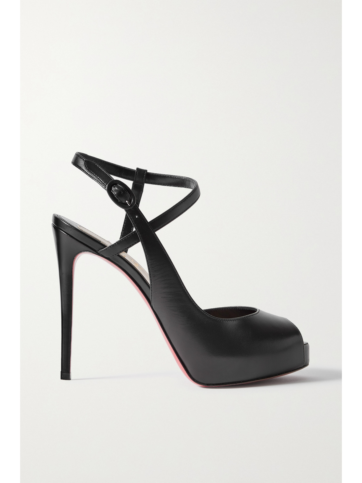Christian Louboutin Jenlove Alta 120 Leather Pumps - Black