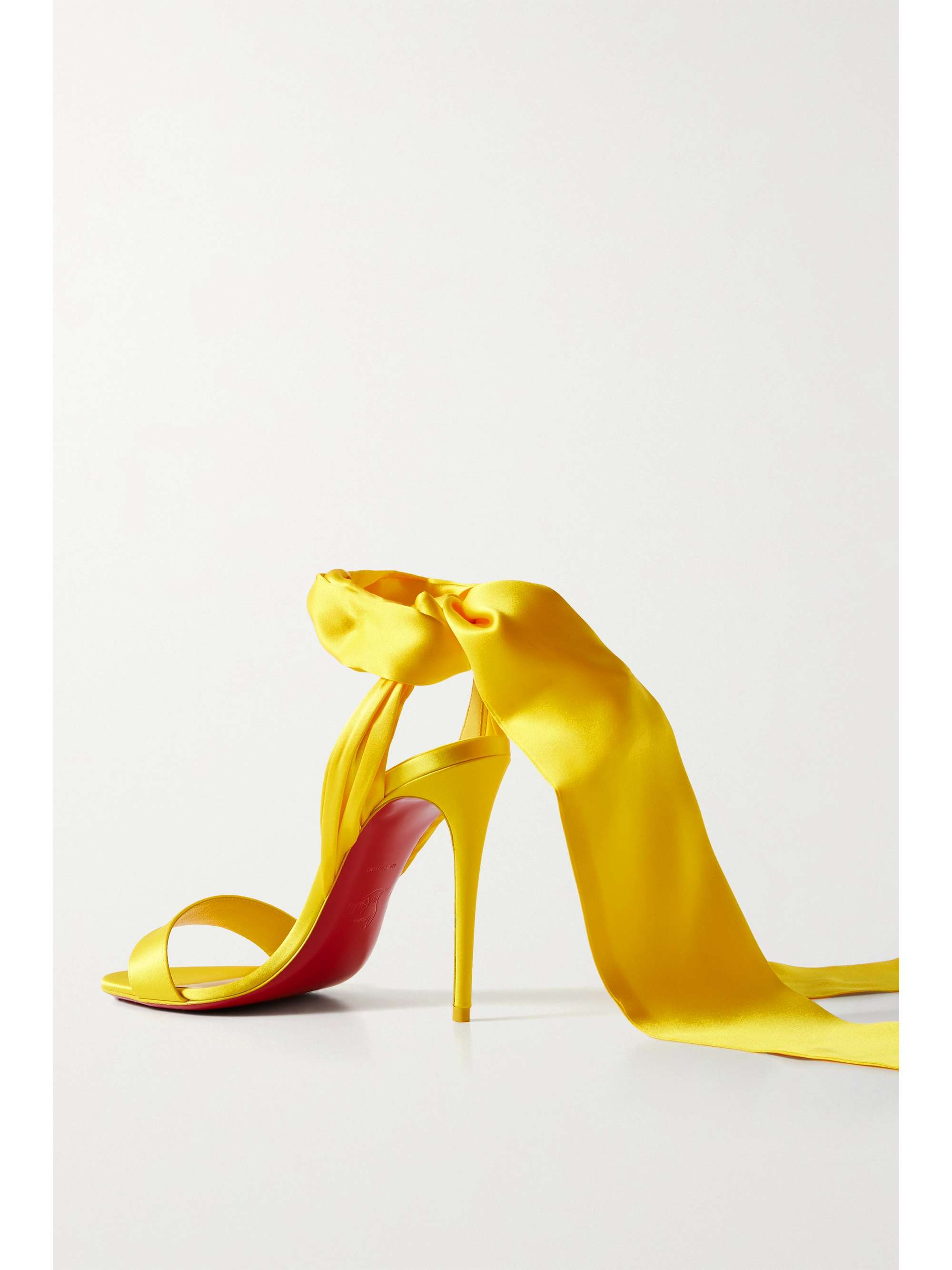 CHRISTIAN LOUBOUTIN Sandale Du Desert 100 printed satin sandals