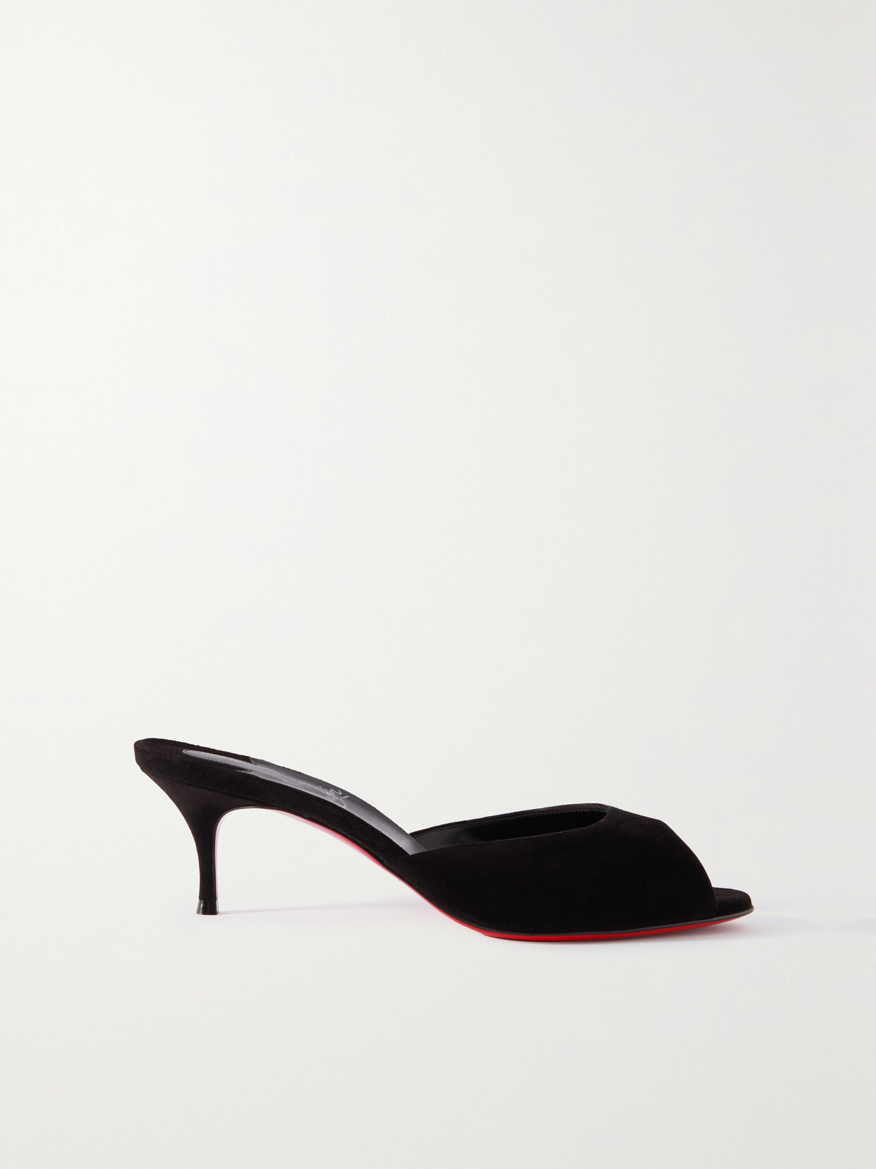 Christian Louboutin Me Dolly 55 Suede Mules - Black