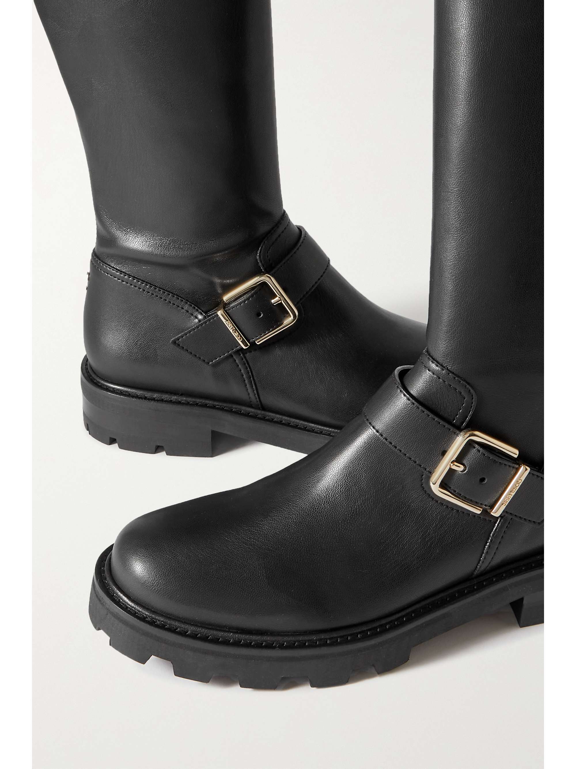 Traktat stout øjenvipper JIMMY CHOO Biker II buckled leather over-the-knee boots | NET-A-PORTER