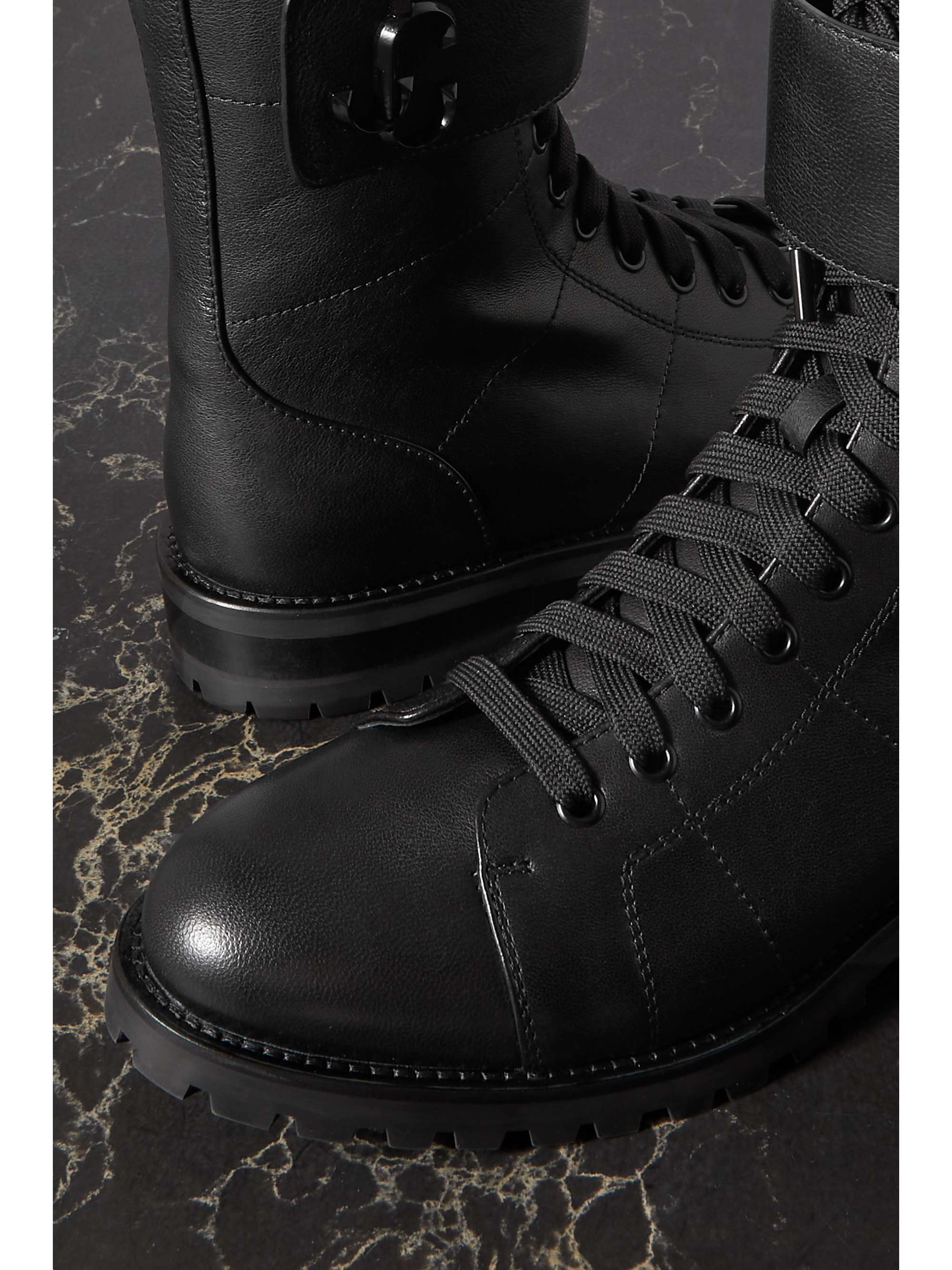 JIMMY CHOO Ceirus textured-leather ankle boots