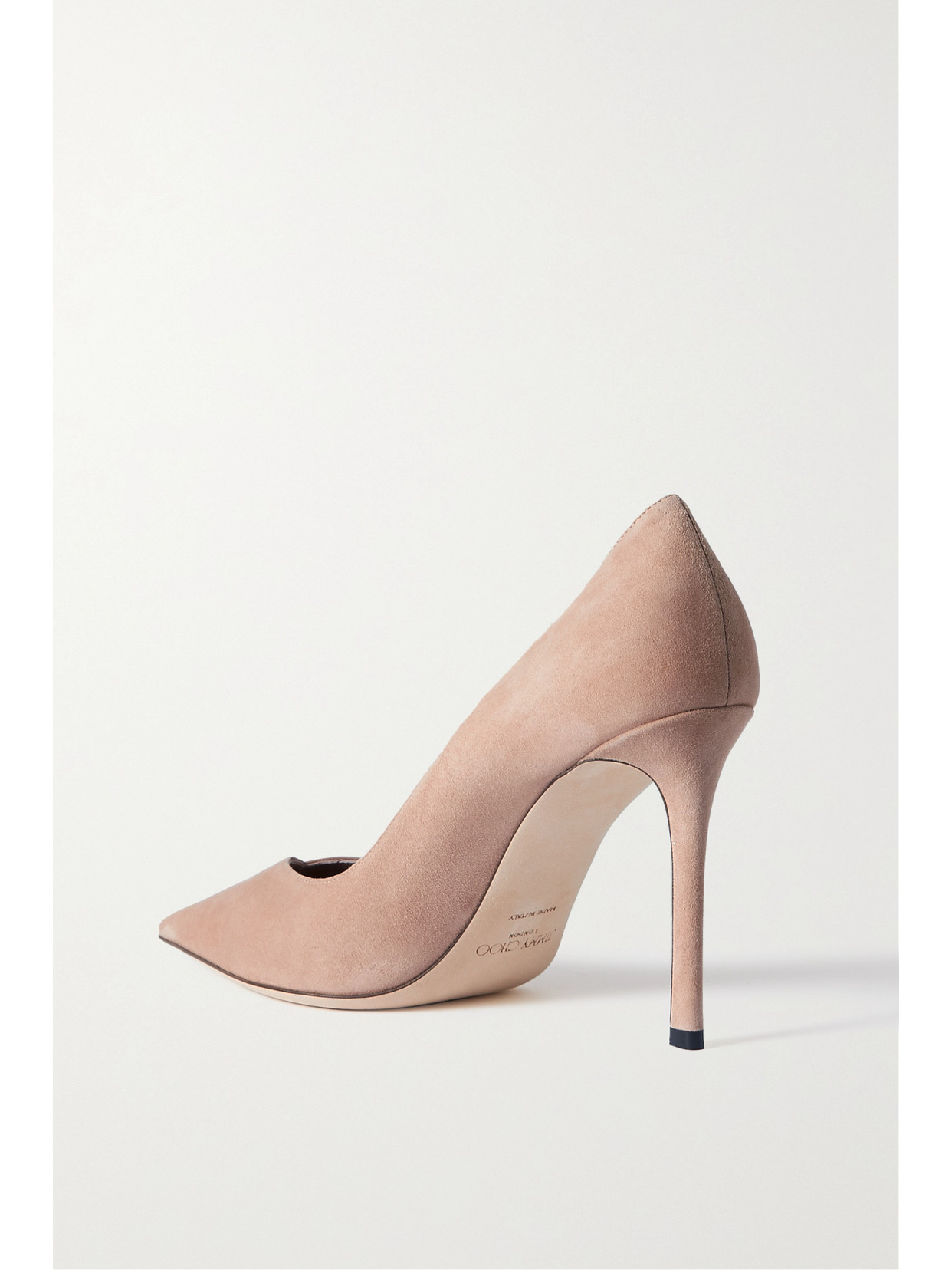 Jimmy Choo Cass 95 Suede And Patent Leather Pumps In Neutrals