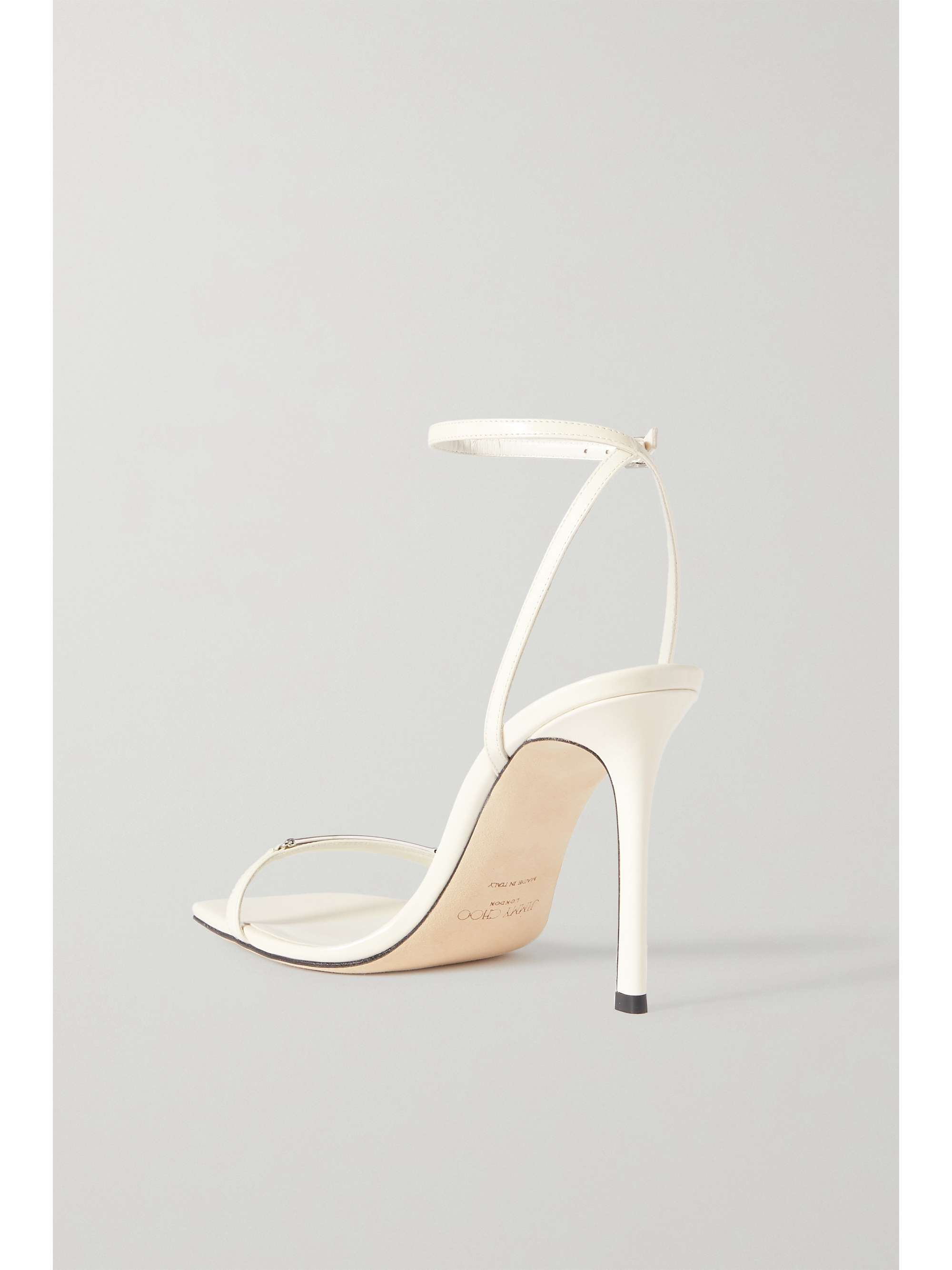 JIMMY CHOO Jaxon 95 glittered-leather sandals