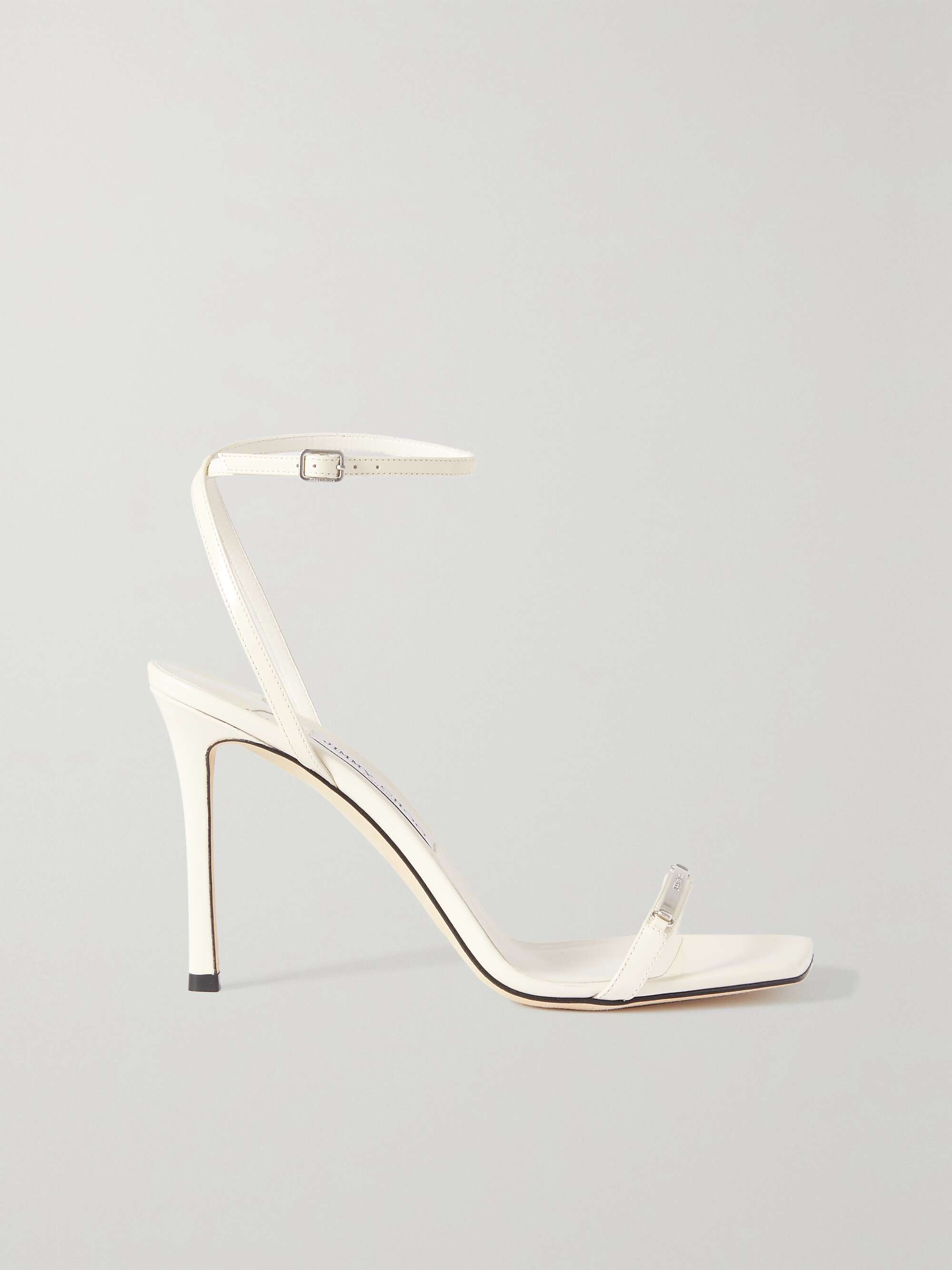 JIMMY CHOO Jaxon 95 patent-leather sandals | NET-A-PORTER