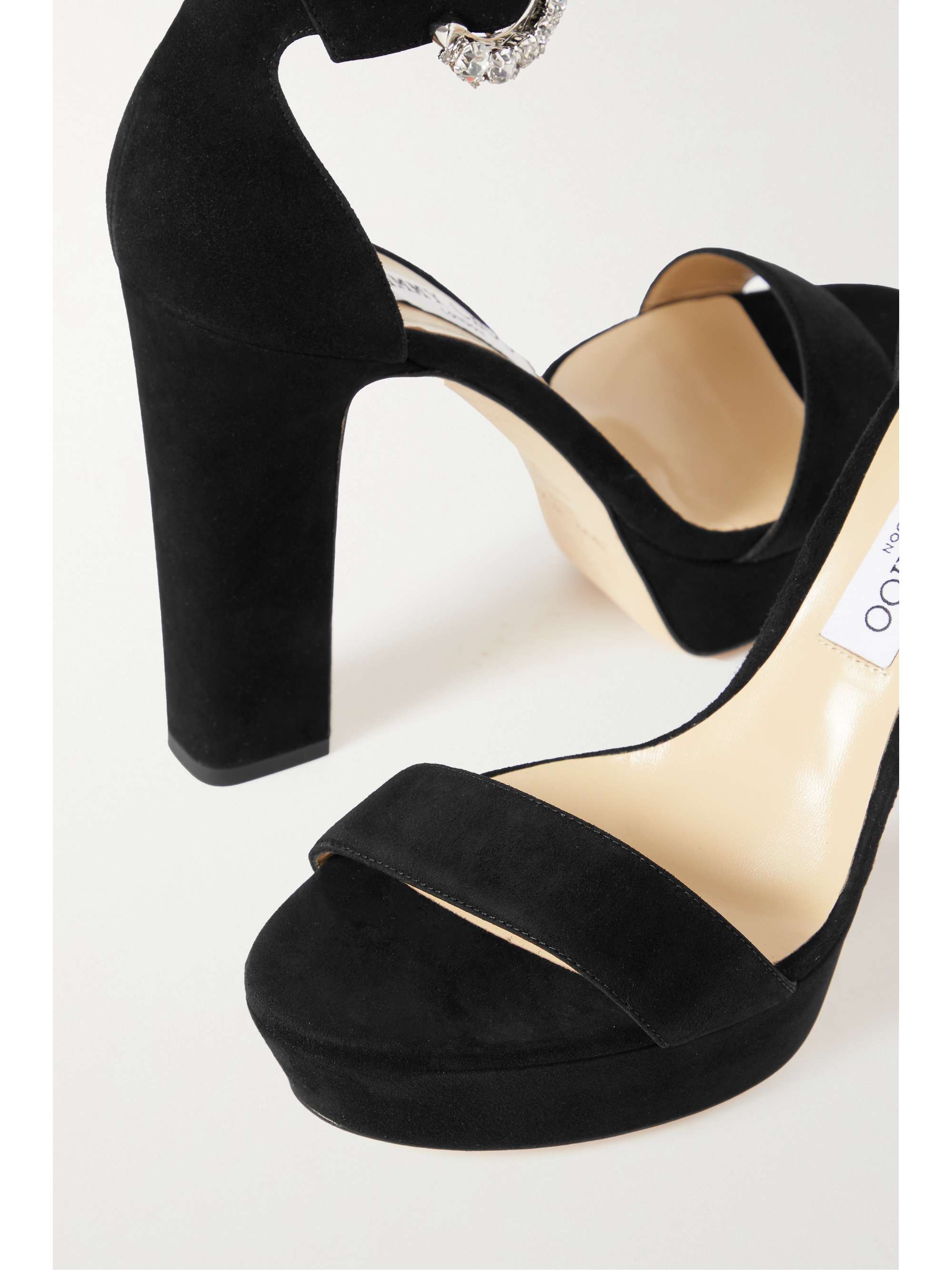 Mionne 120 embellished suede platform sandals Mionne 120 embellished suede platform sandals