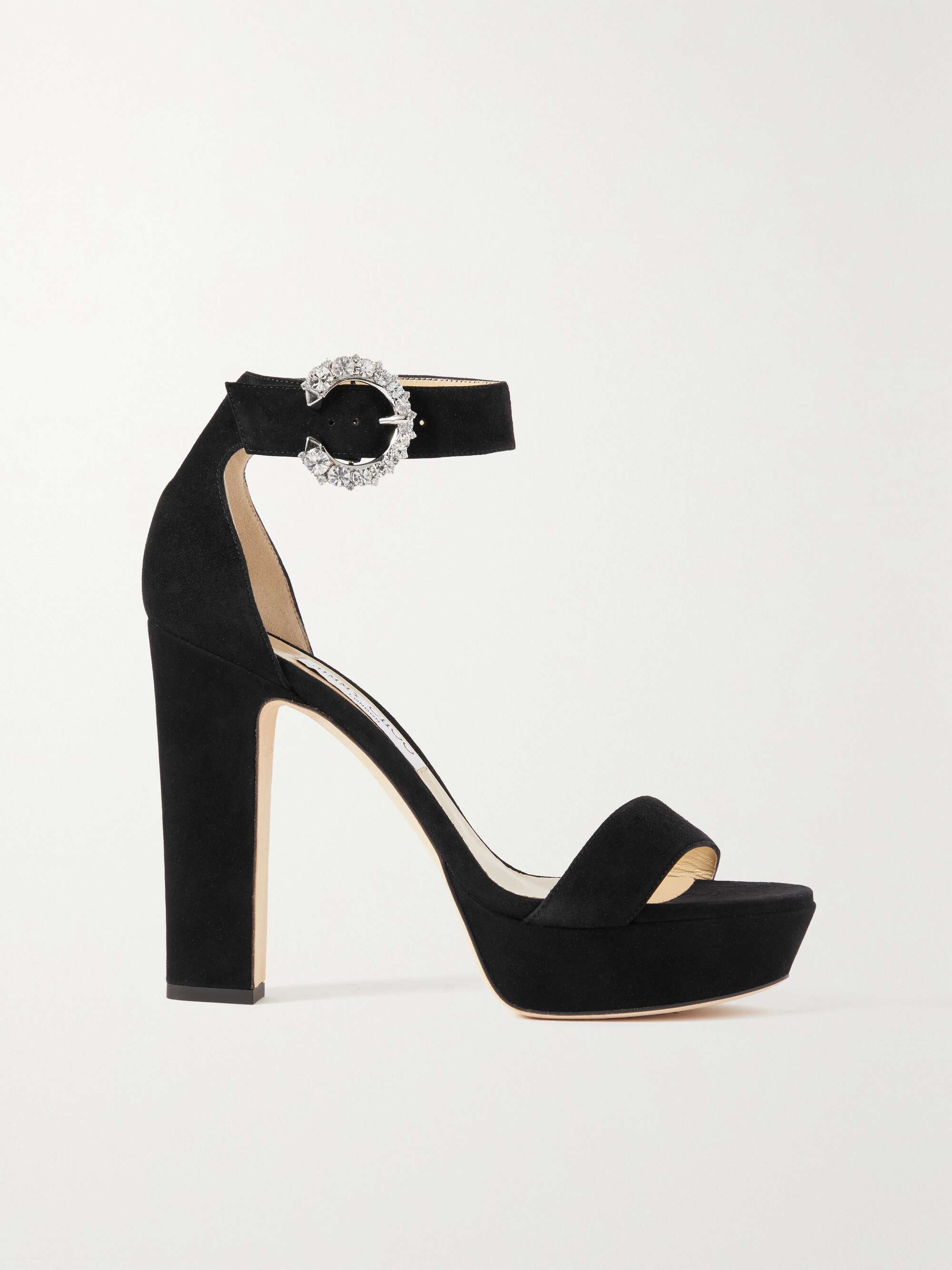 JIMMY CHOO Mionne 120 embellished suede platform sandals | NET-A-PORTER PT