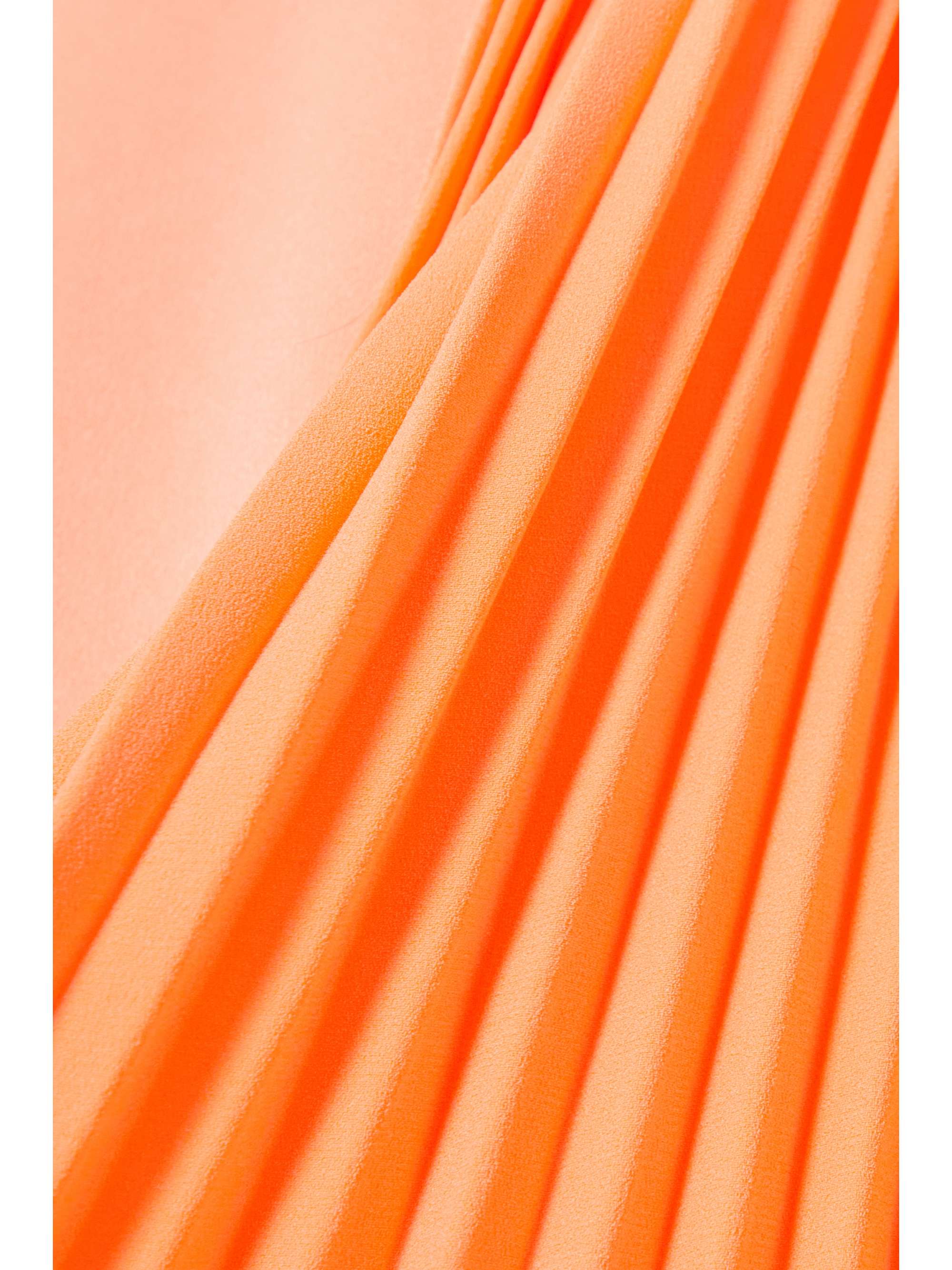 ALEX PERRY Valerie cape-effect pleated satin-crepe gown