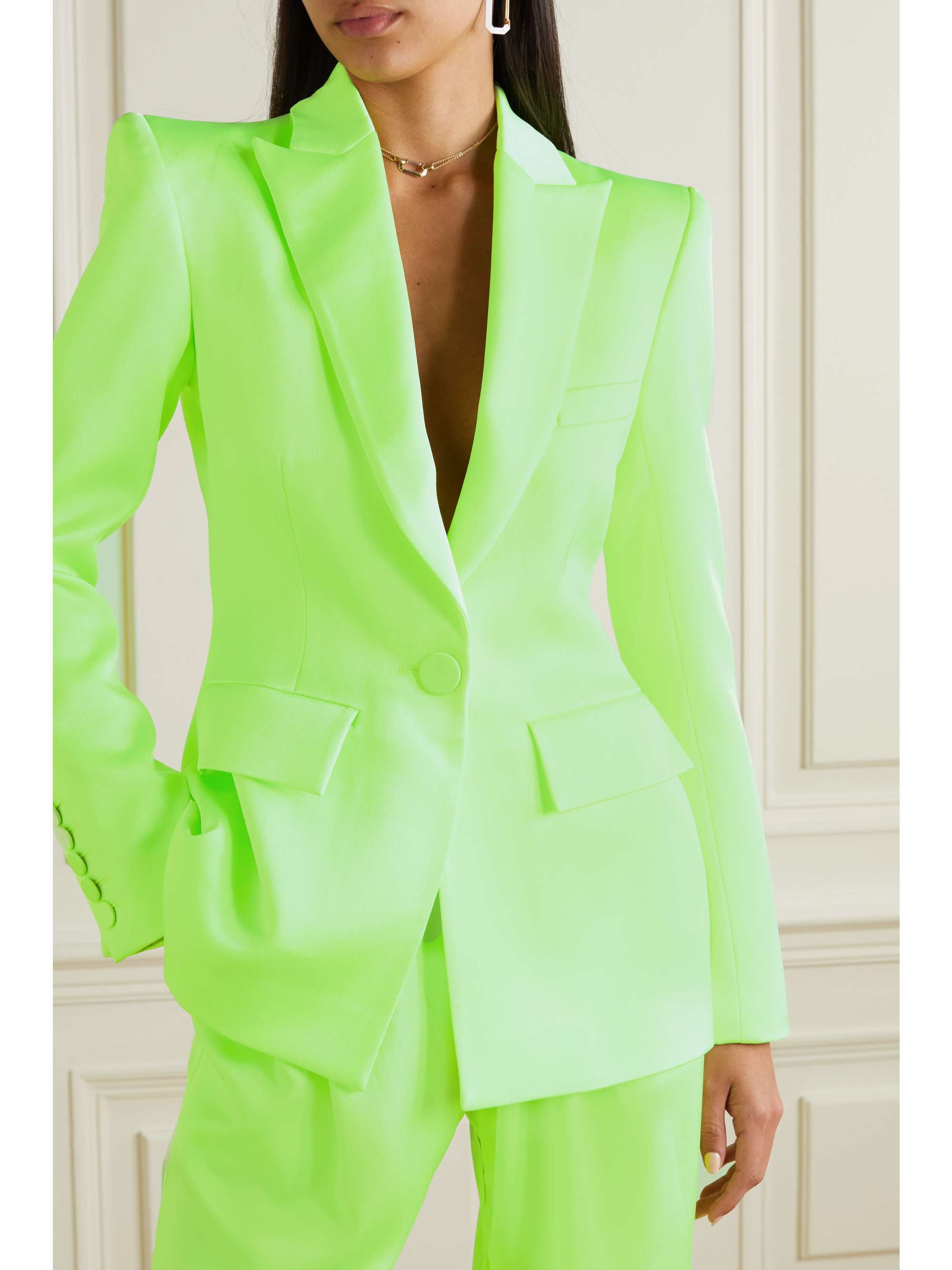 ALEX PERRY Manon satin-crepe blazer