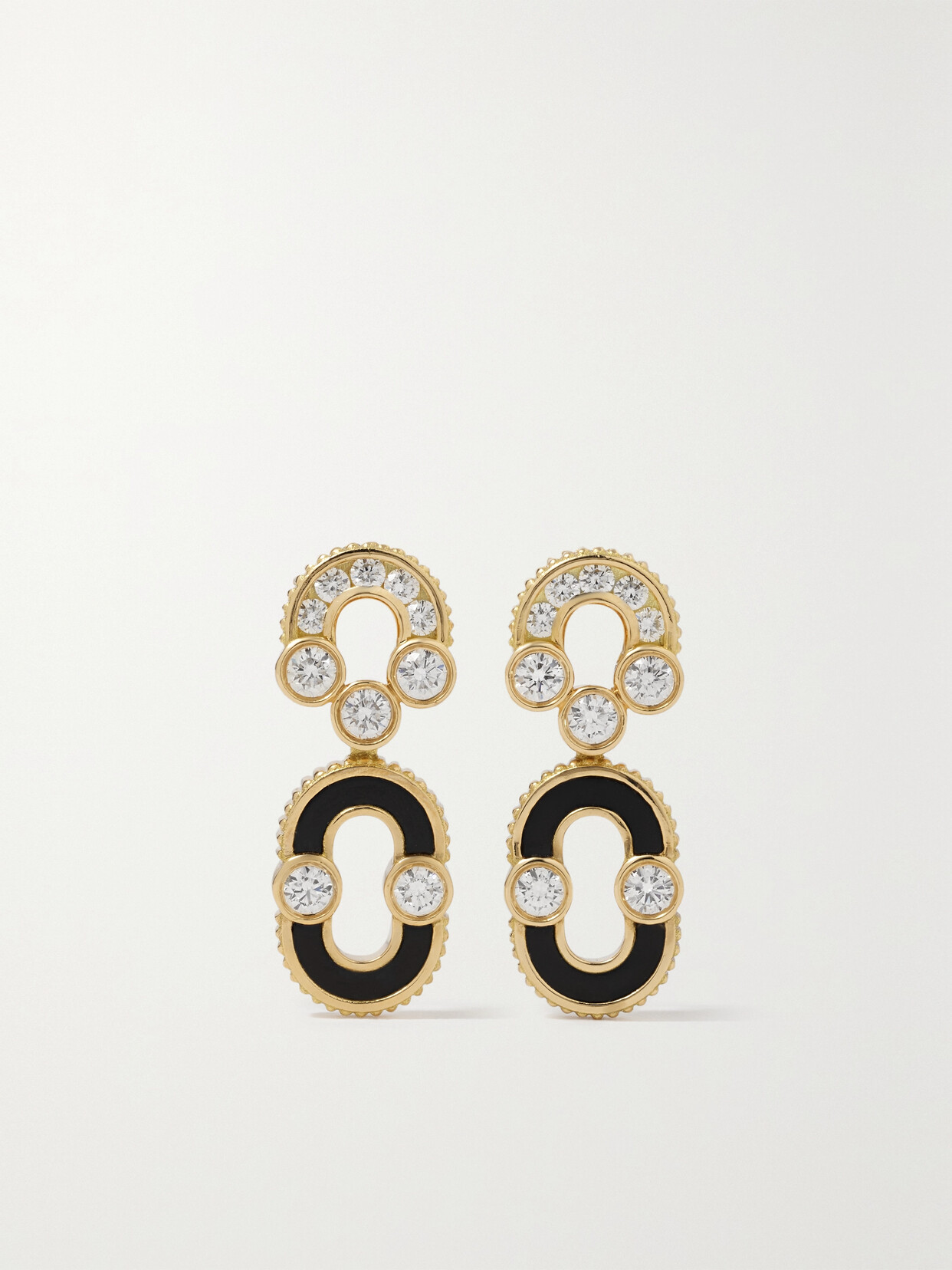 Viltier Magnetic Solo 18-karat Gold, Onyx And Diamond Earrings