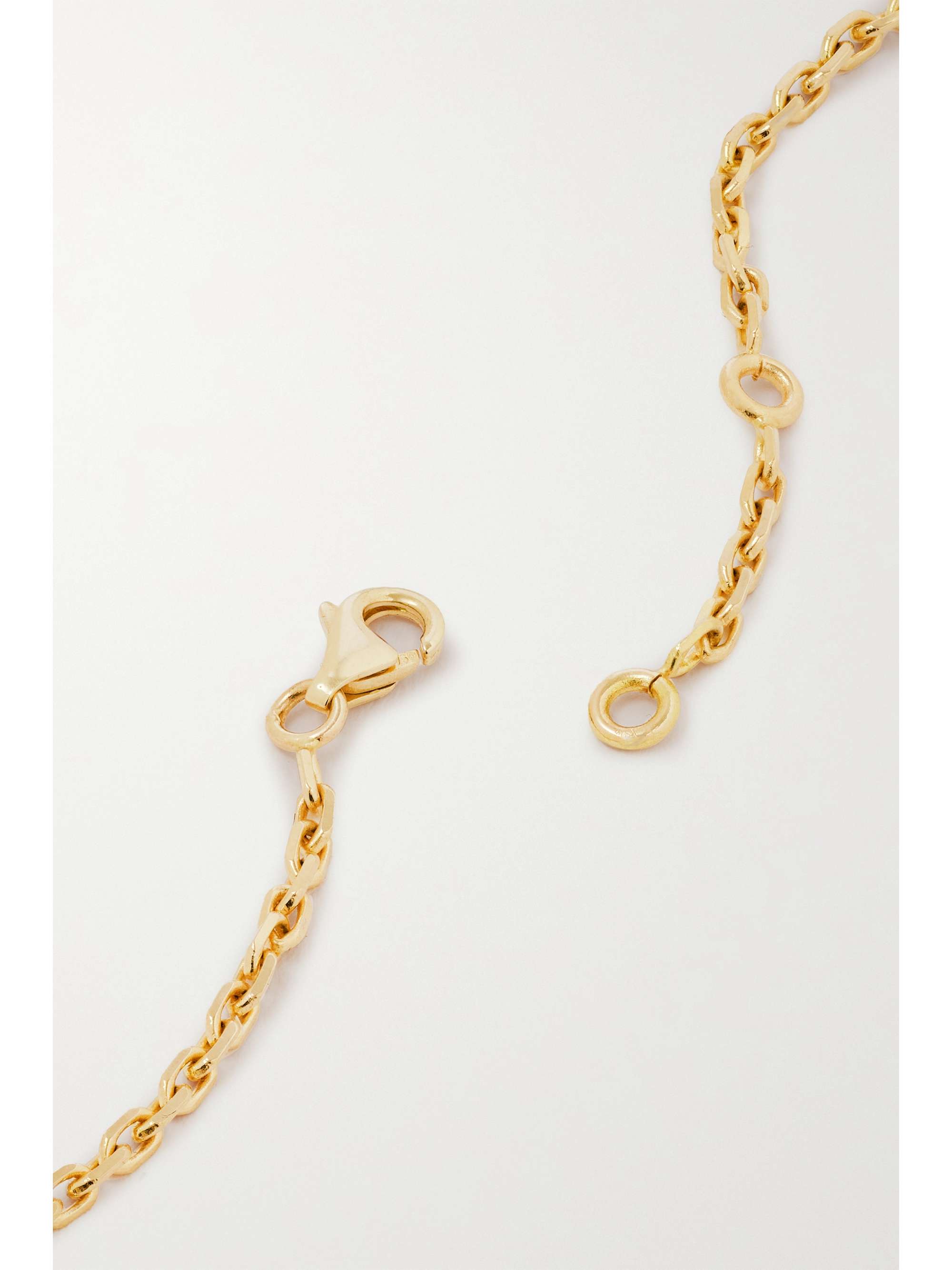 VILTIER Magnetic 18-karat gold, turquoise and diamond necklace