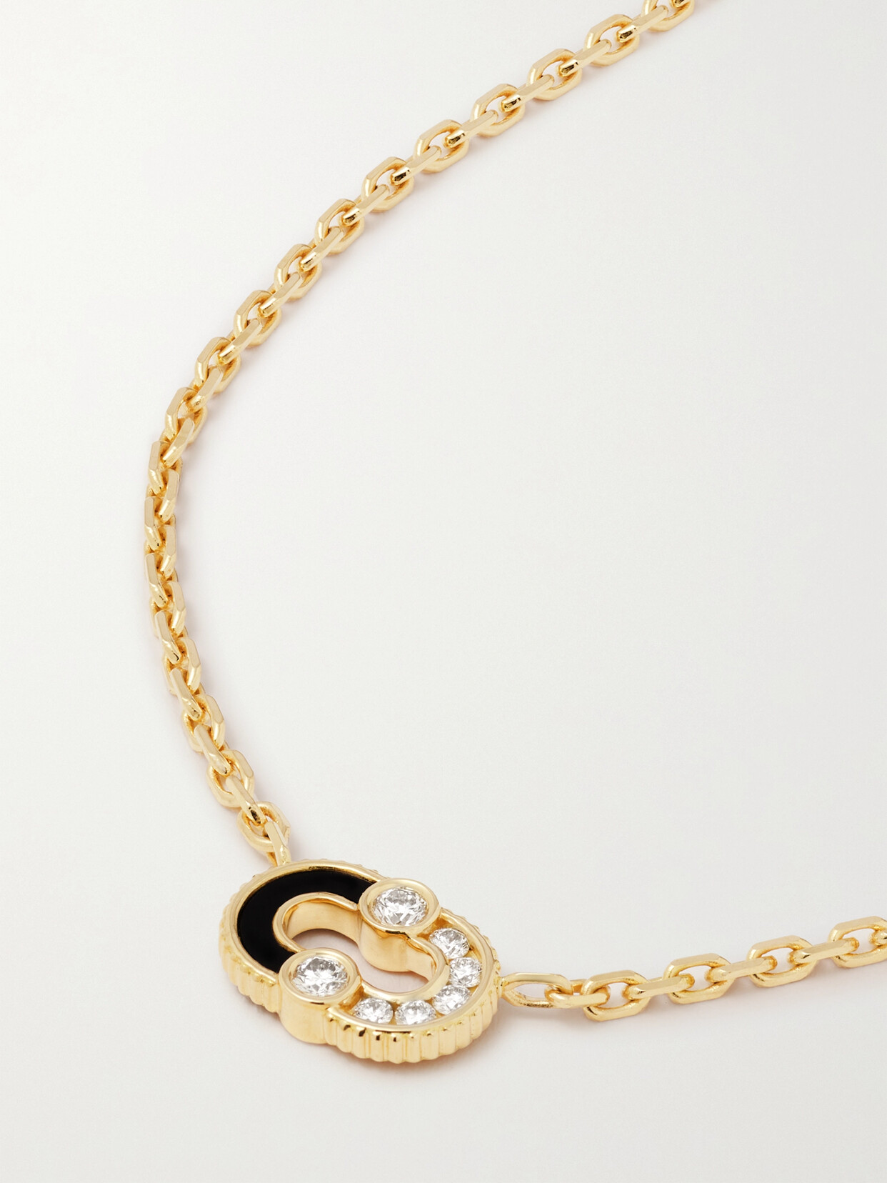 Viltier - Magnetic 18-karat Gold, Onyx And Diamond Necklace - One size