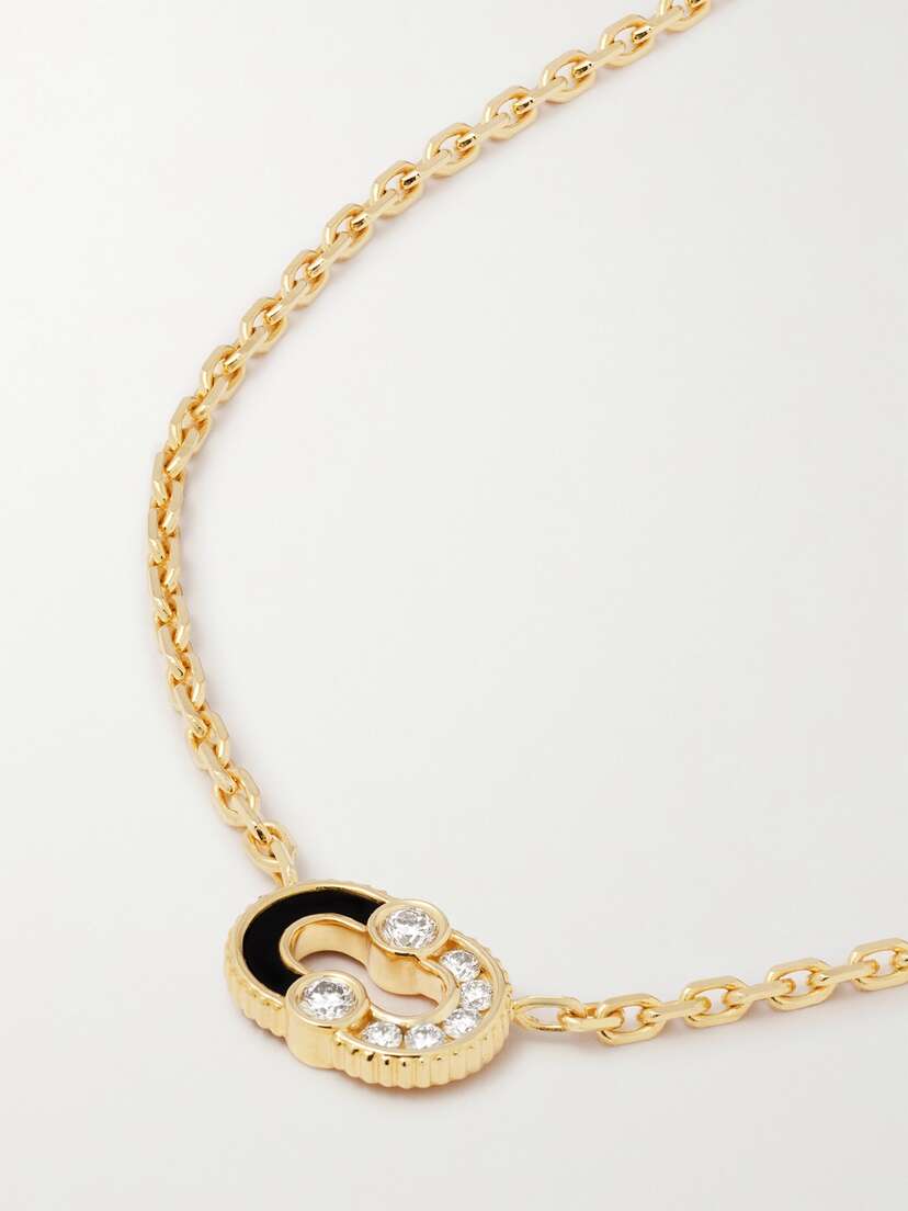 Viltier Magnetic 18-karat Gold, Onyx And Diamond Necklace