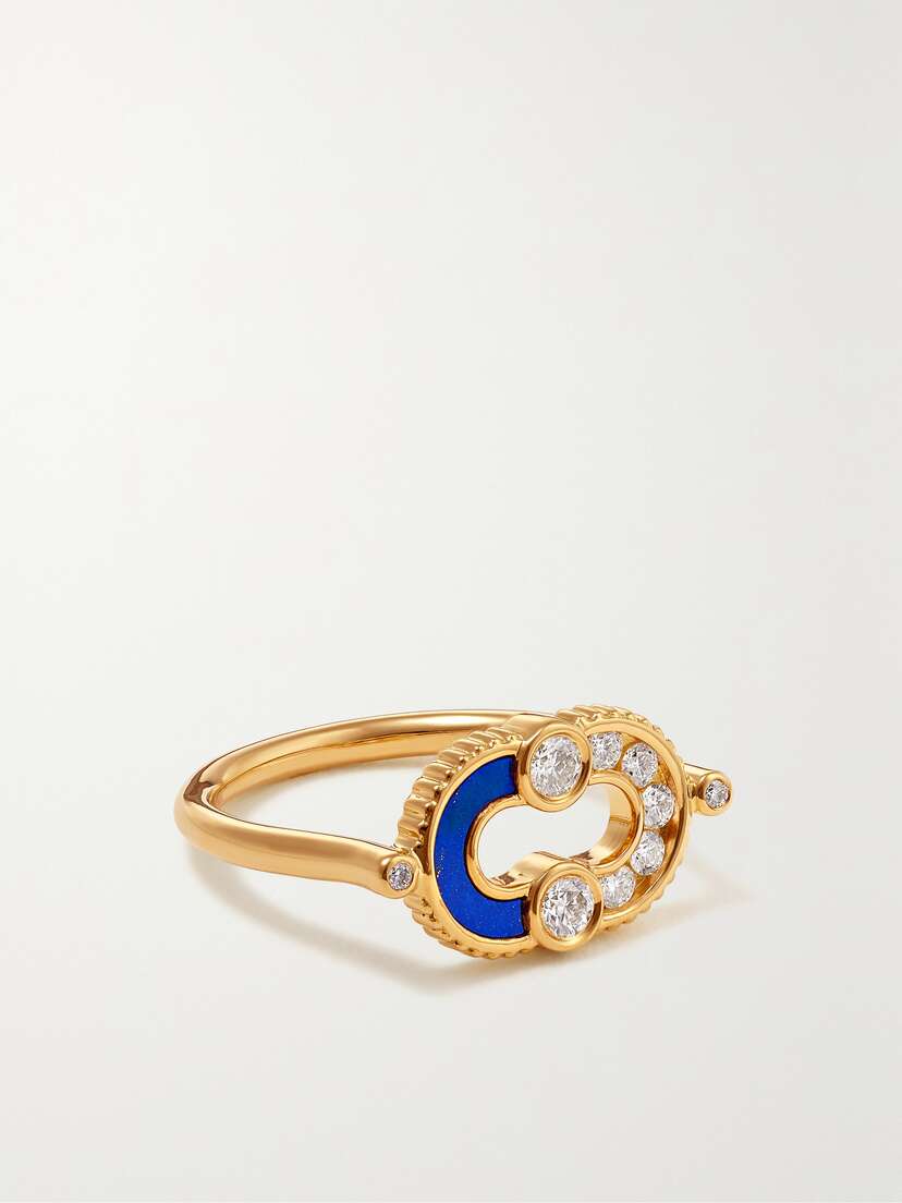 Viltier Magnetic 18-karat Gold, Lapis Lazuli And Diamond Ring