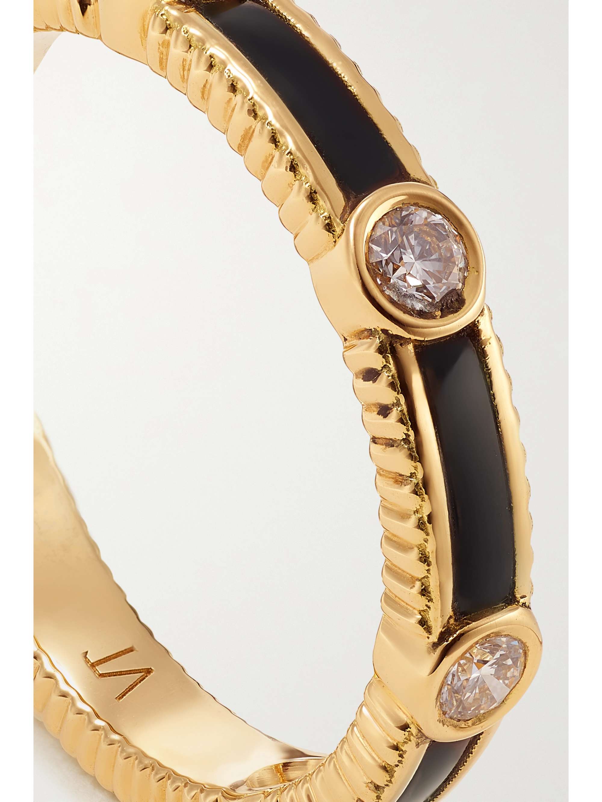 VILTIER Rayon 18-karat gold, diamond and turquoise ring