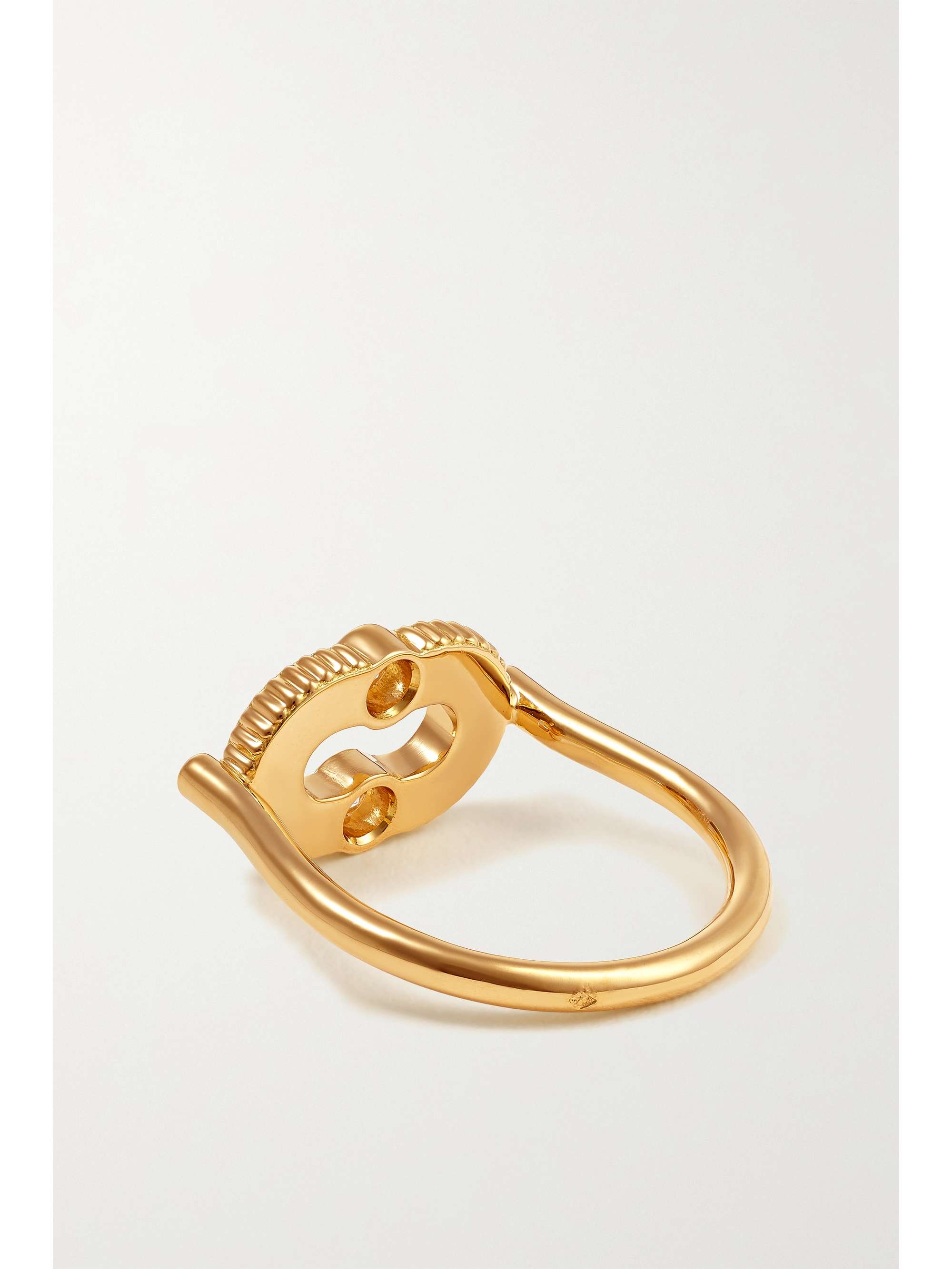VILTIER Magnetic 18-karat gold, onyx and diamond ring