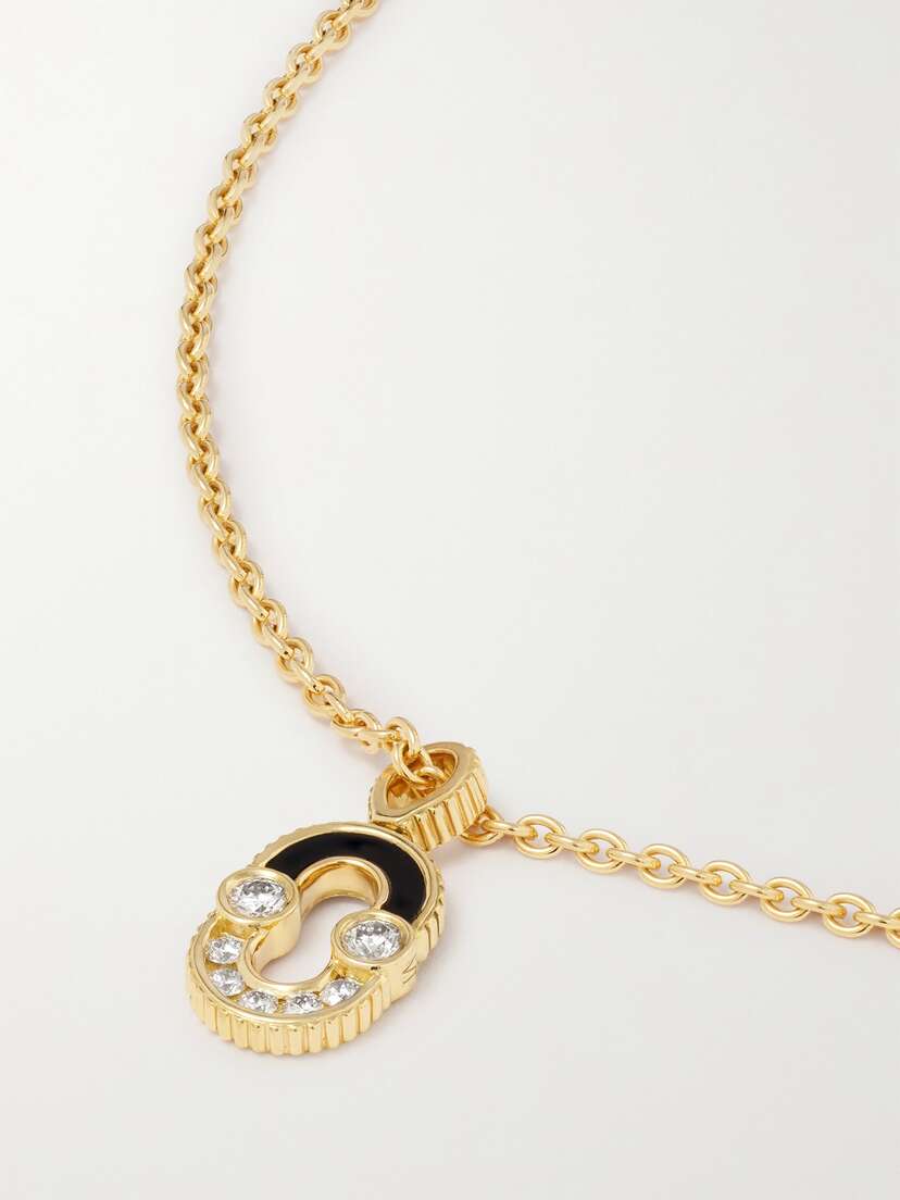 Viltier Magnetic 18-karat Gold, Onyx And Diamond Necklace