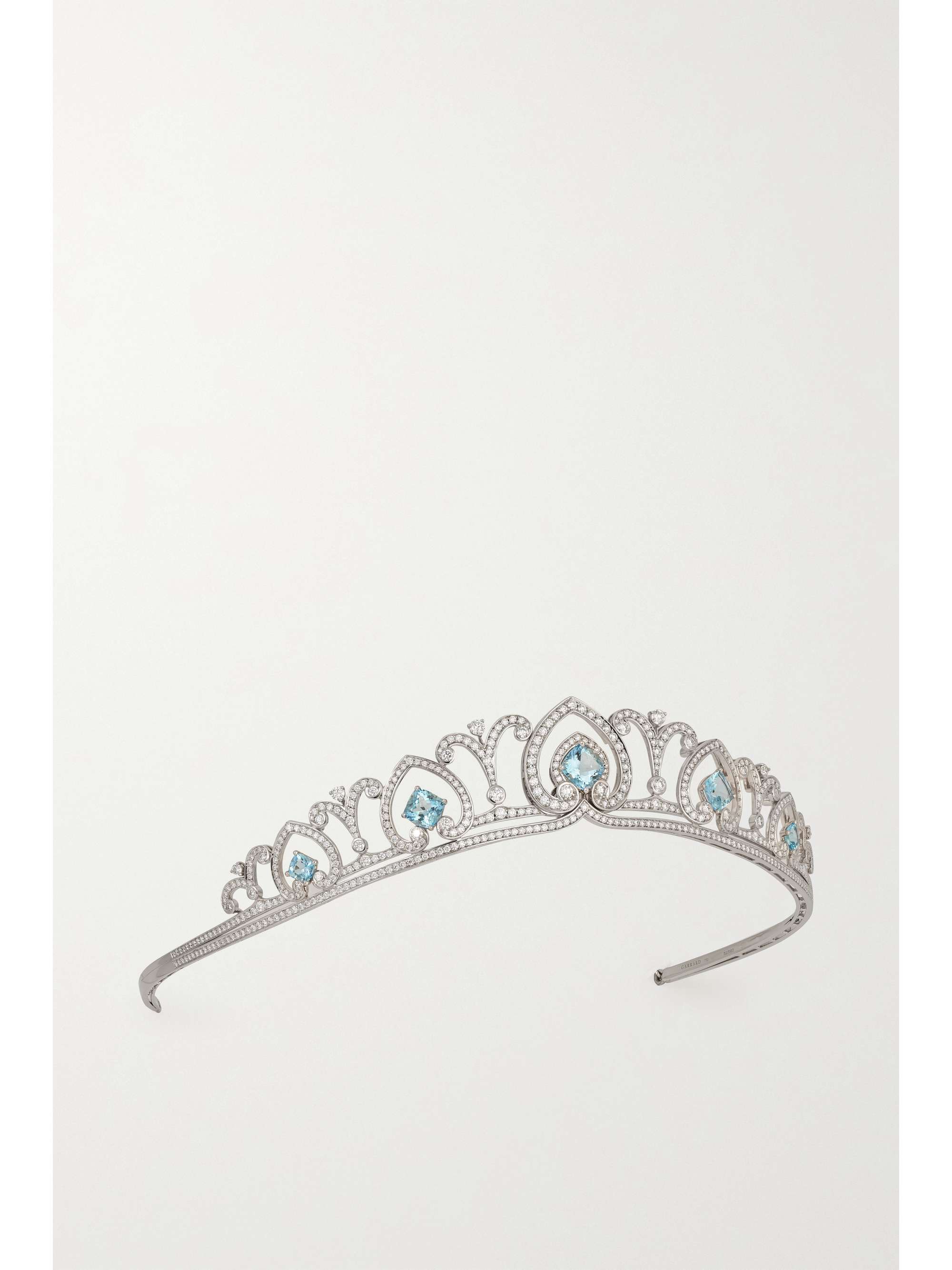 GARRARD Catherine 18-karat white gold, aquamarine and diamond tiara