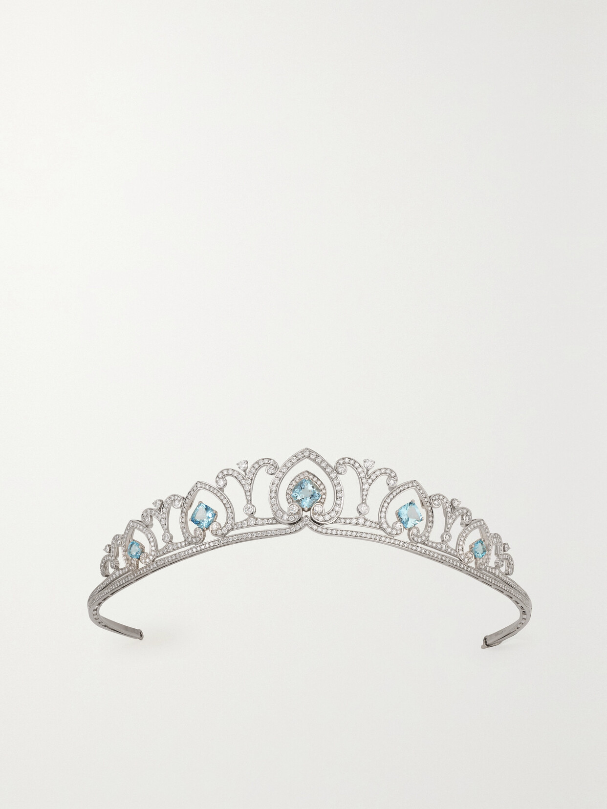 Garrard Catherine 18-karat White Gold, Aquamarine And Diamond Tiara - One size