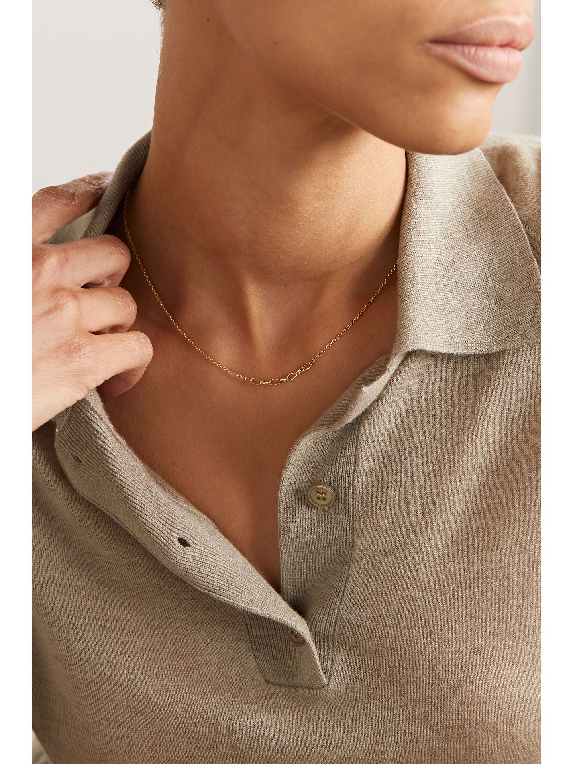 JENNIFER MEYER Small Edith 18-karat gold necklace