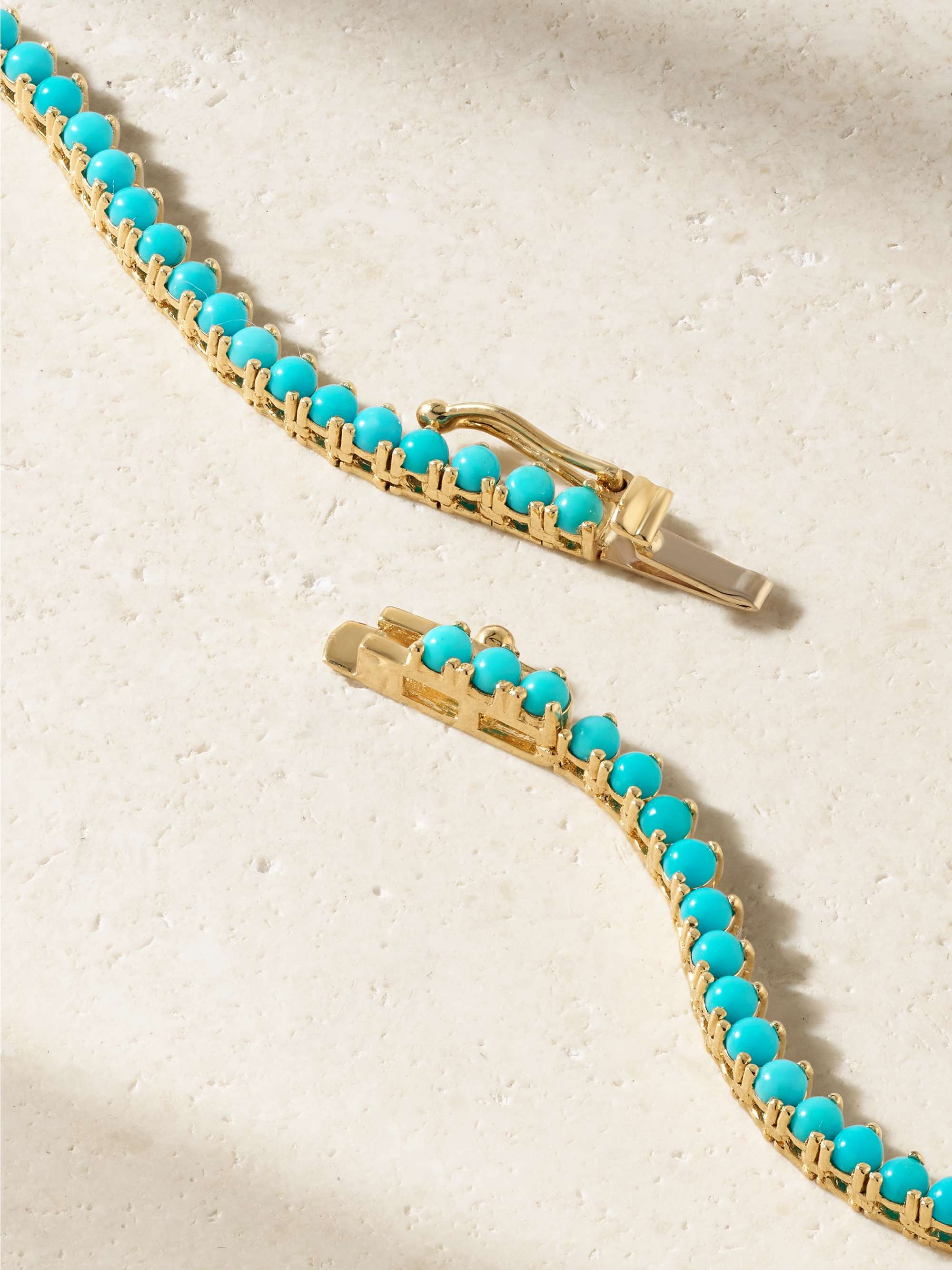 JENNIFER MEYER Kette aus 18 Karat Gold mit Türkisen