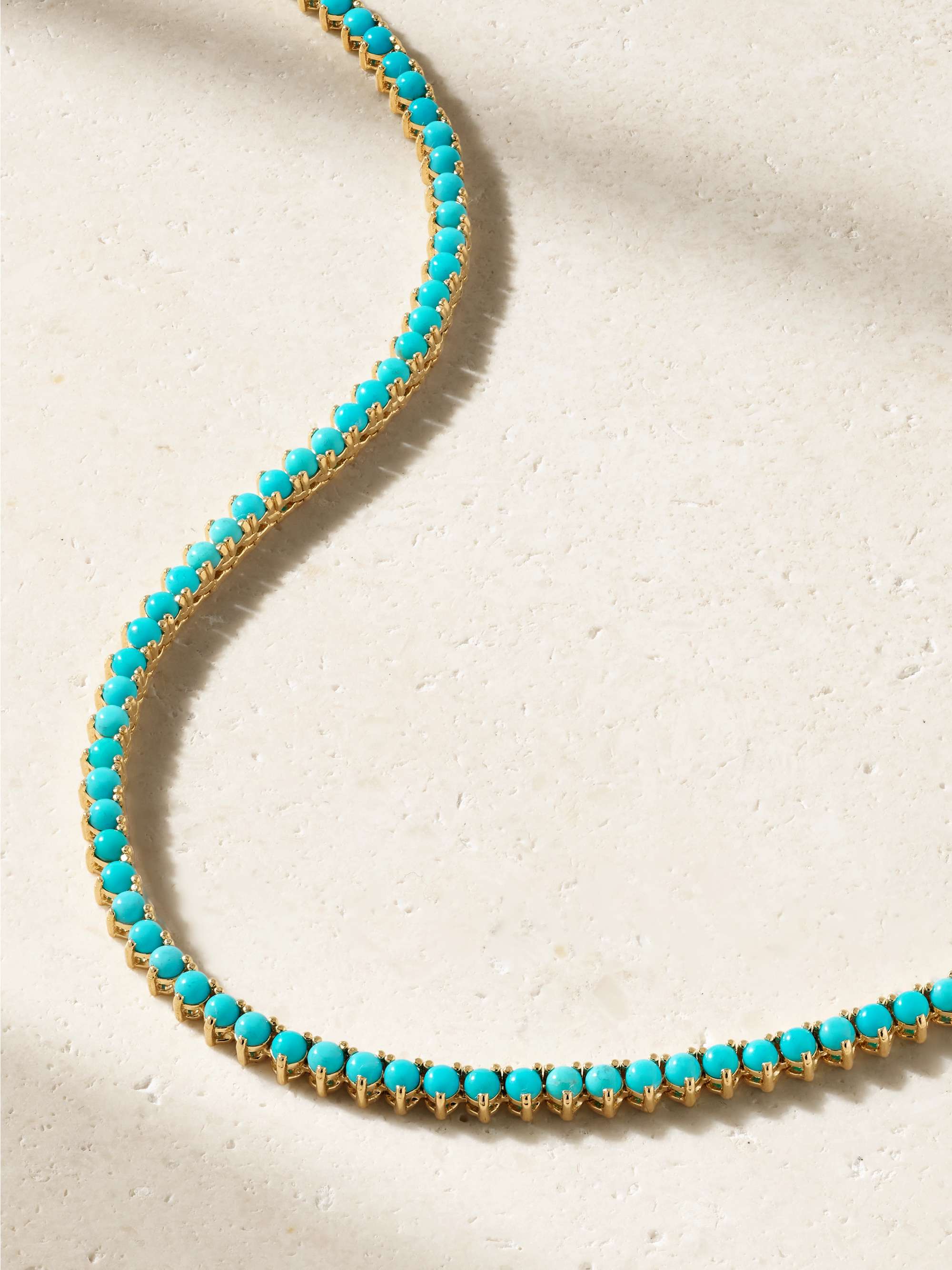 JENNIFER MEYER Kette aus 18 Karat Gold mit Türkisen