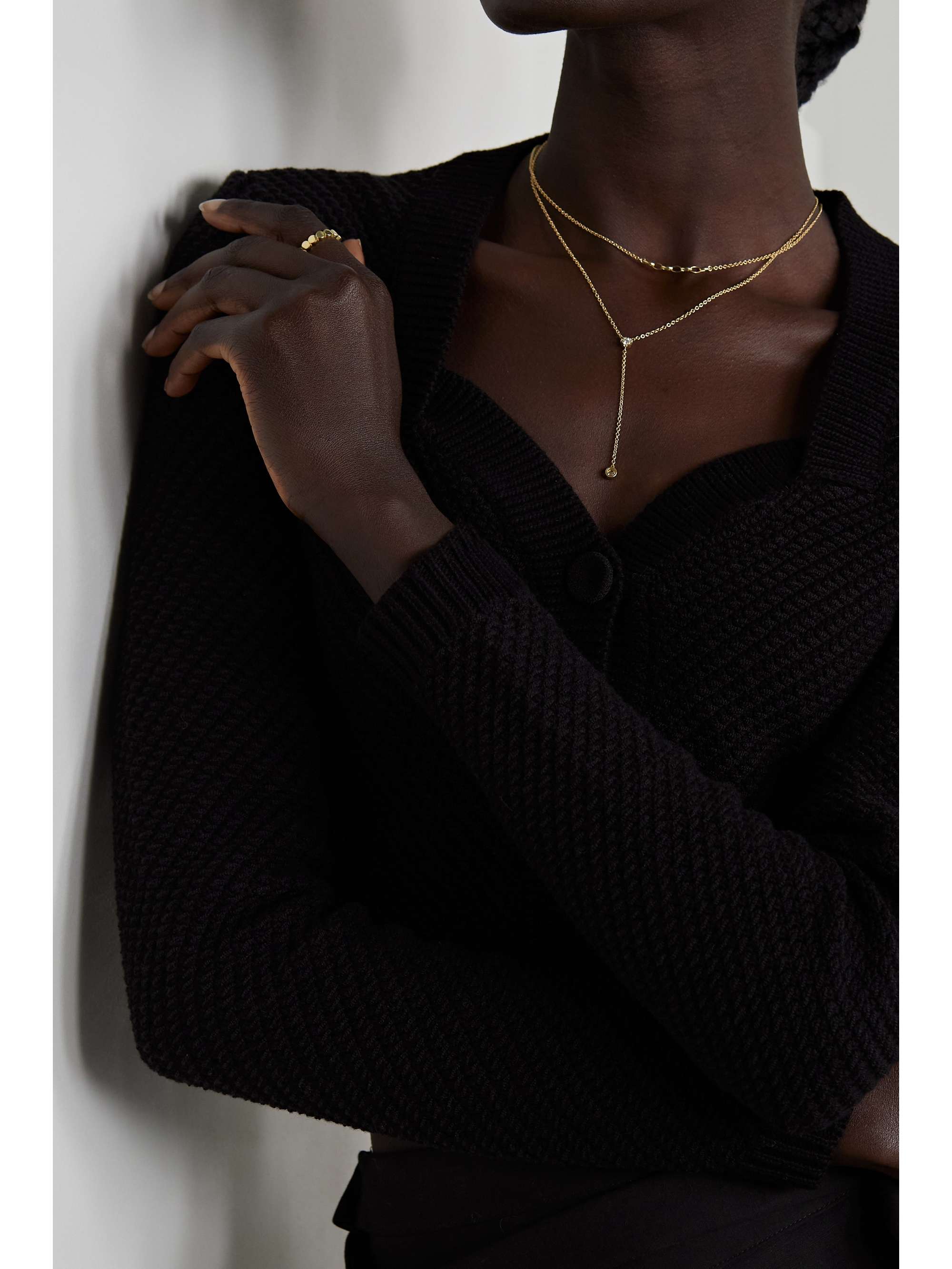 JENNIFER MEYER 18-karat gold diamond necklace
