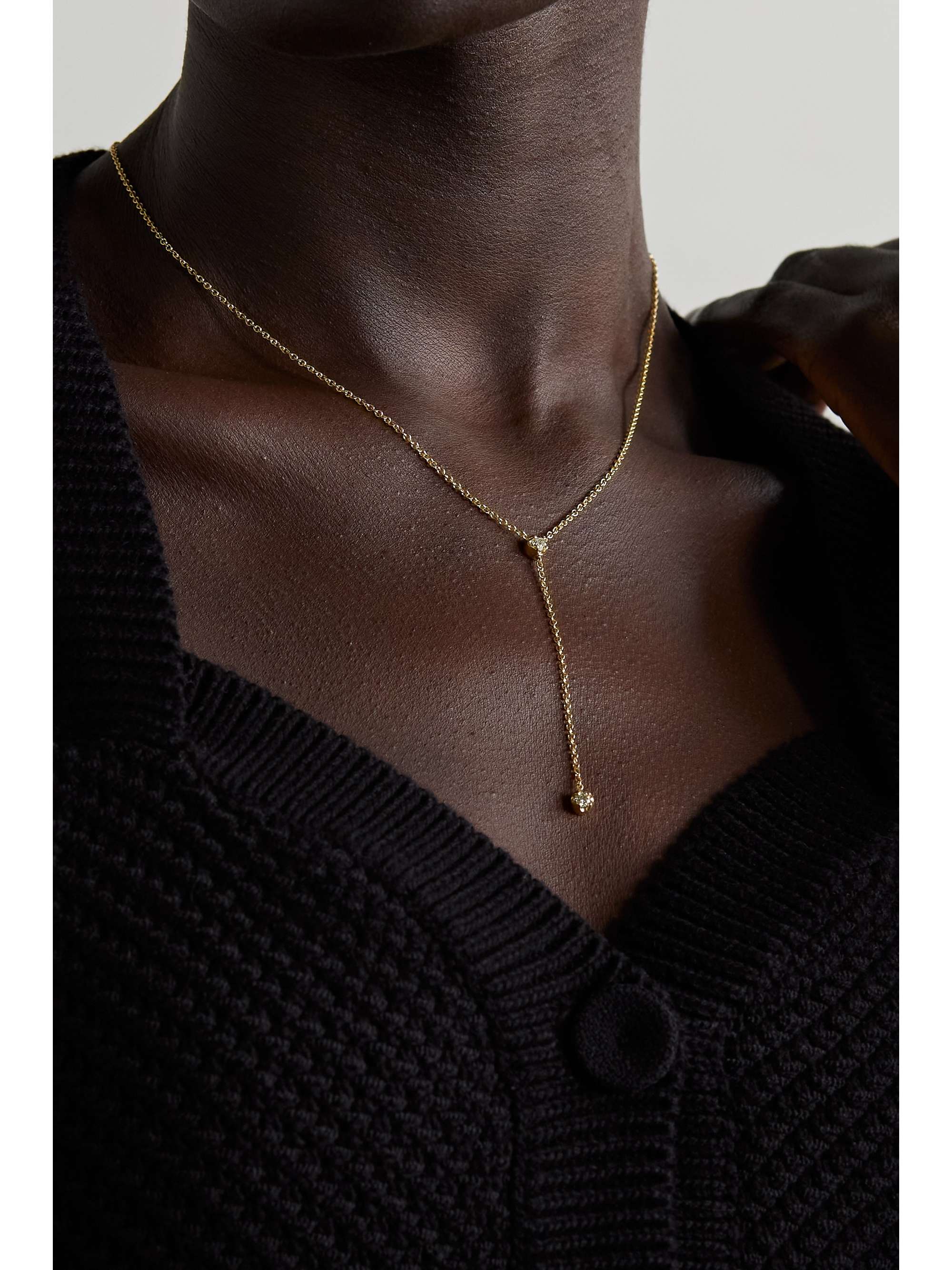 JENNIFER MEYER 18-karat gold diamond necklace