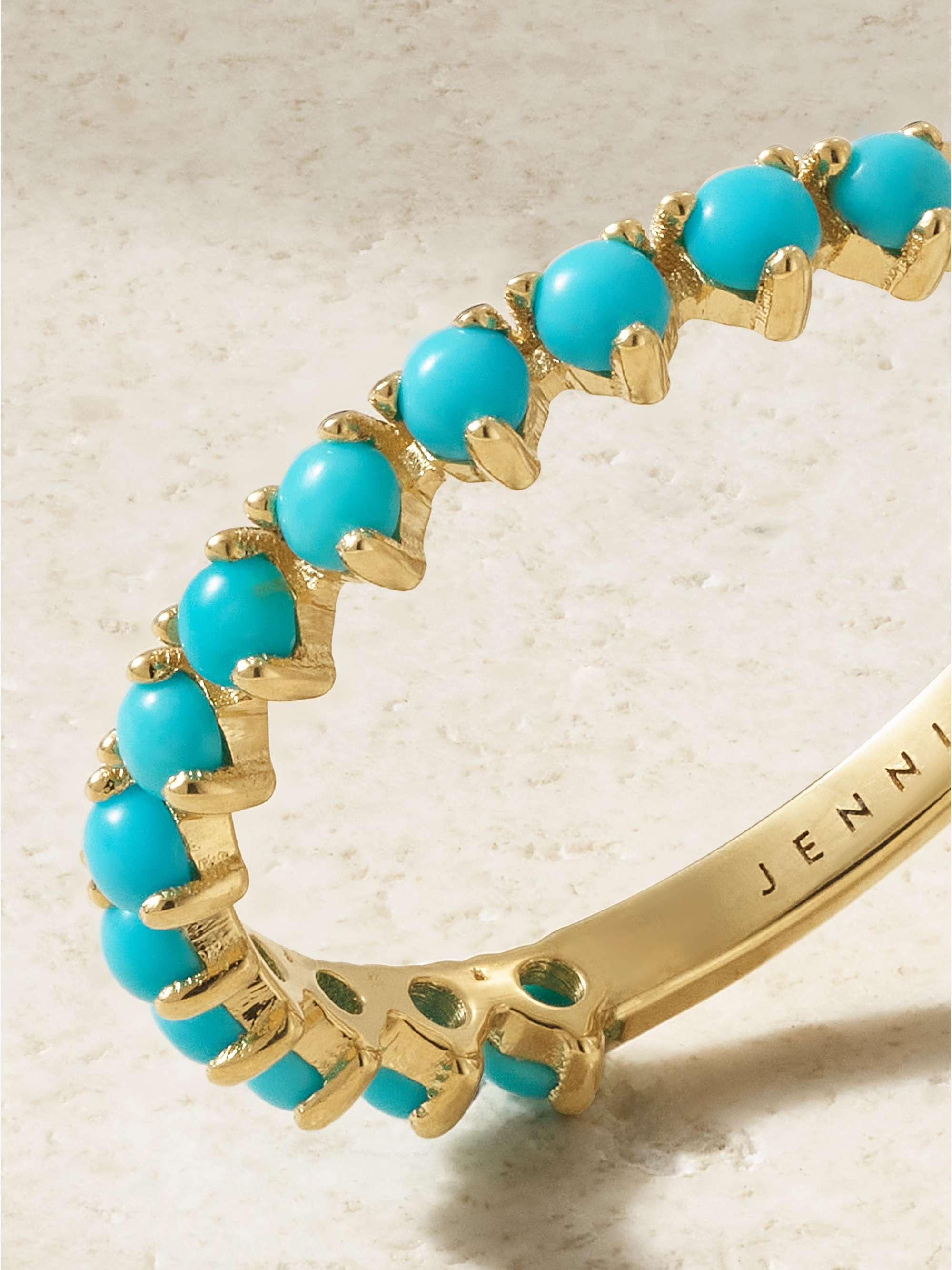 JENNIFER MEYER 18-karat gold turquoise ring