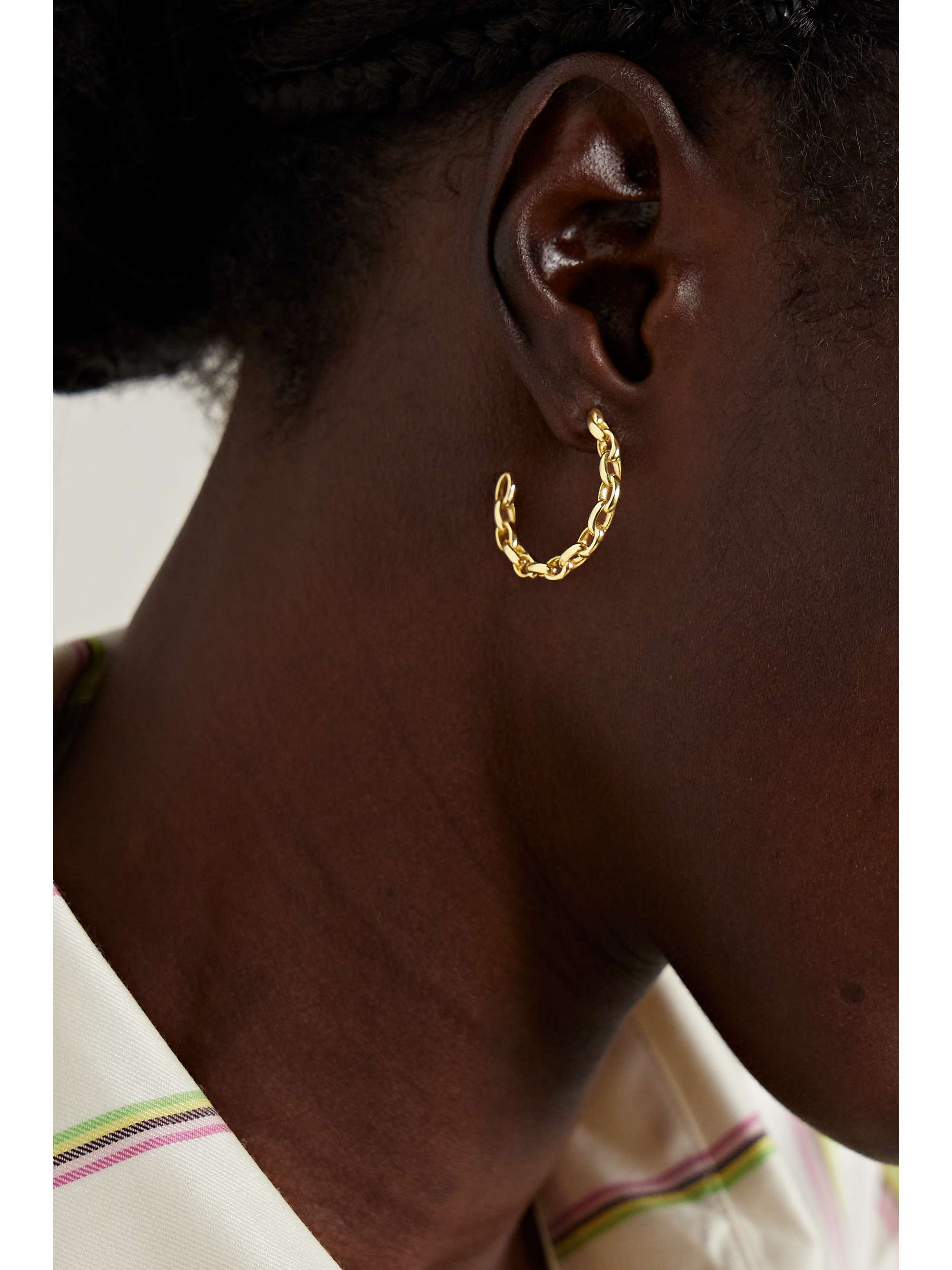 JENNIFER MEYER Small Edith 18-karat gold hoop earrings