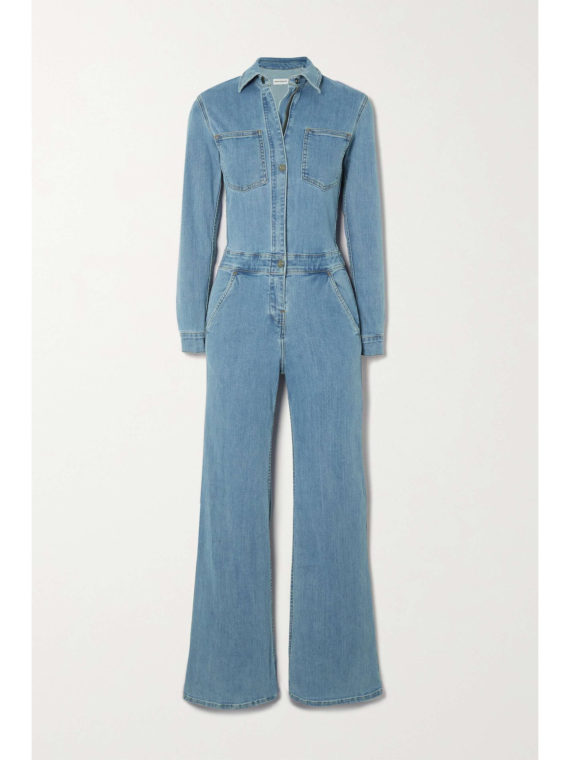 RIVET UTILITY Rulebreaker denim jumpsuit NETAPORTER