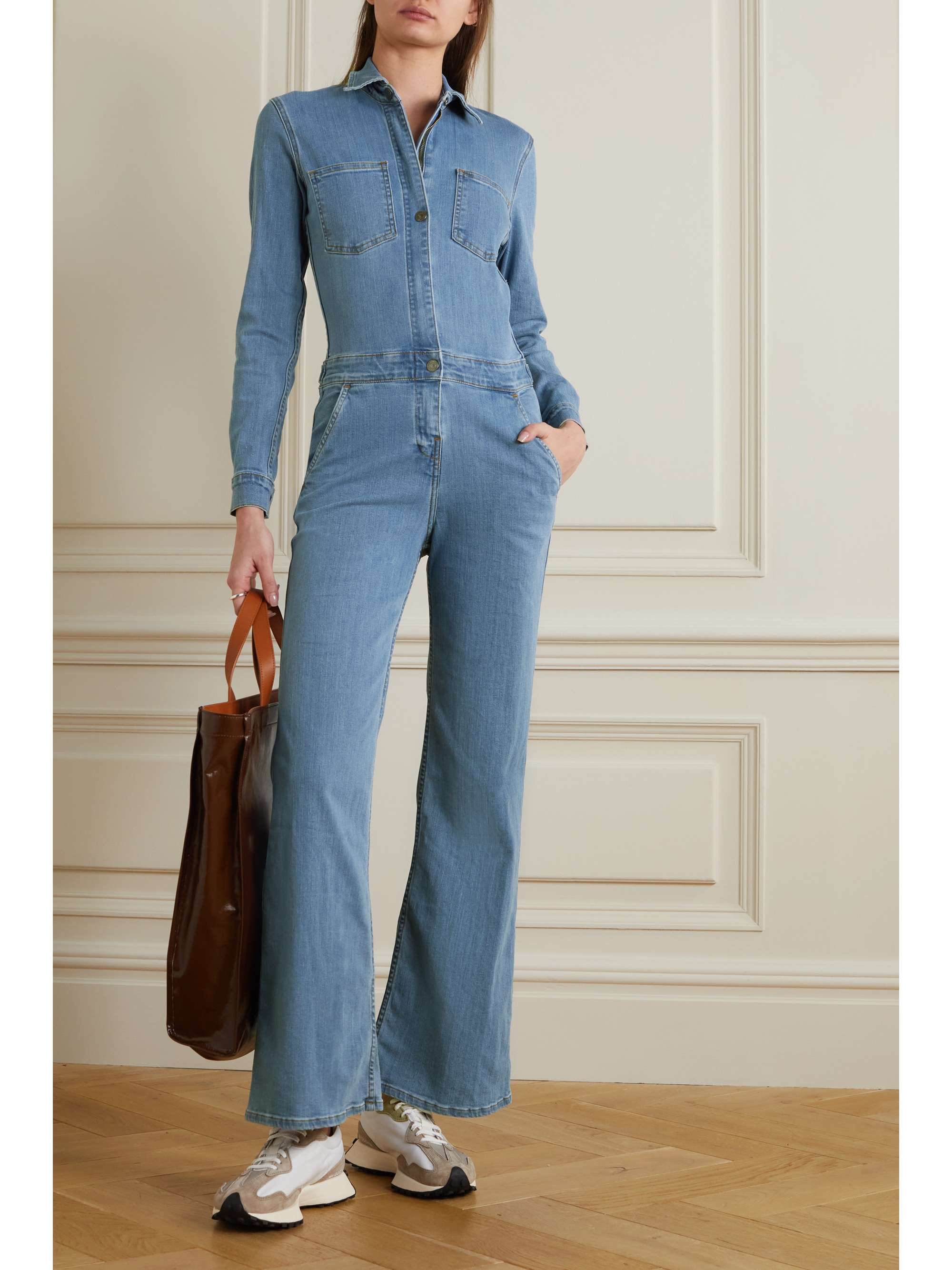 RIVET UTILITY Rulebreaker denim jumpsuit NETAPORTER