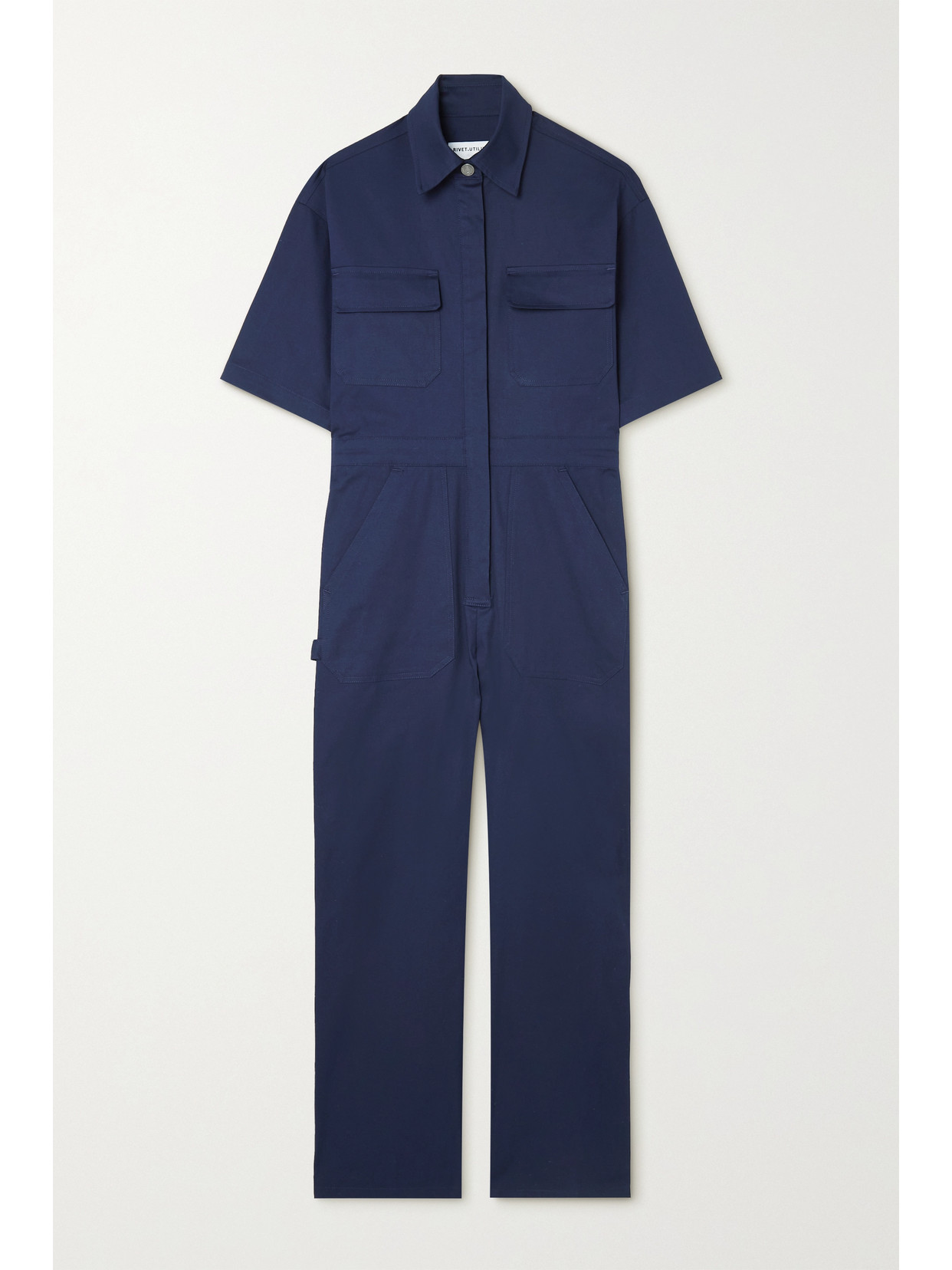 Rivet Utility Dynamo Cotton Jumpsuit In Blue Hemp